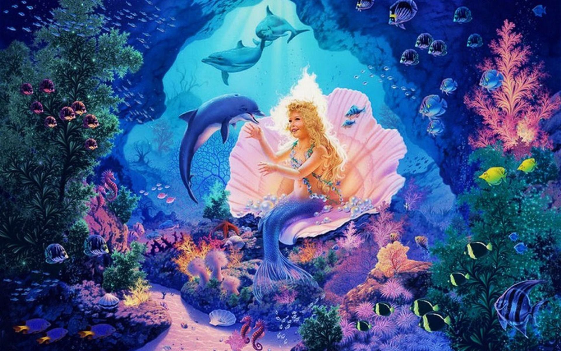 Little Mermaid Princess wallpaper. Little Mermaid Princess stock
