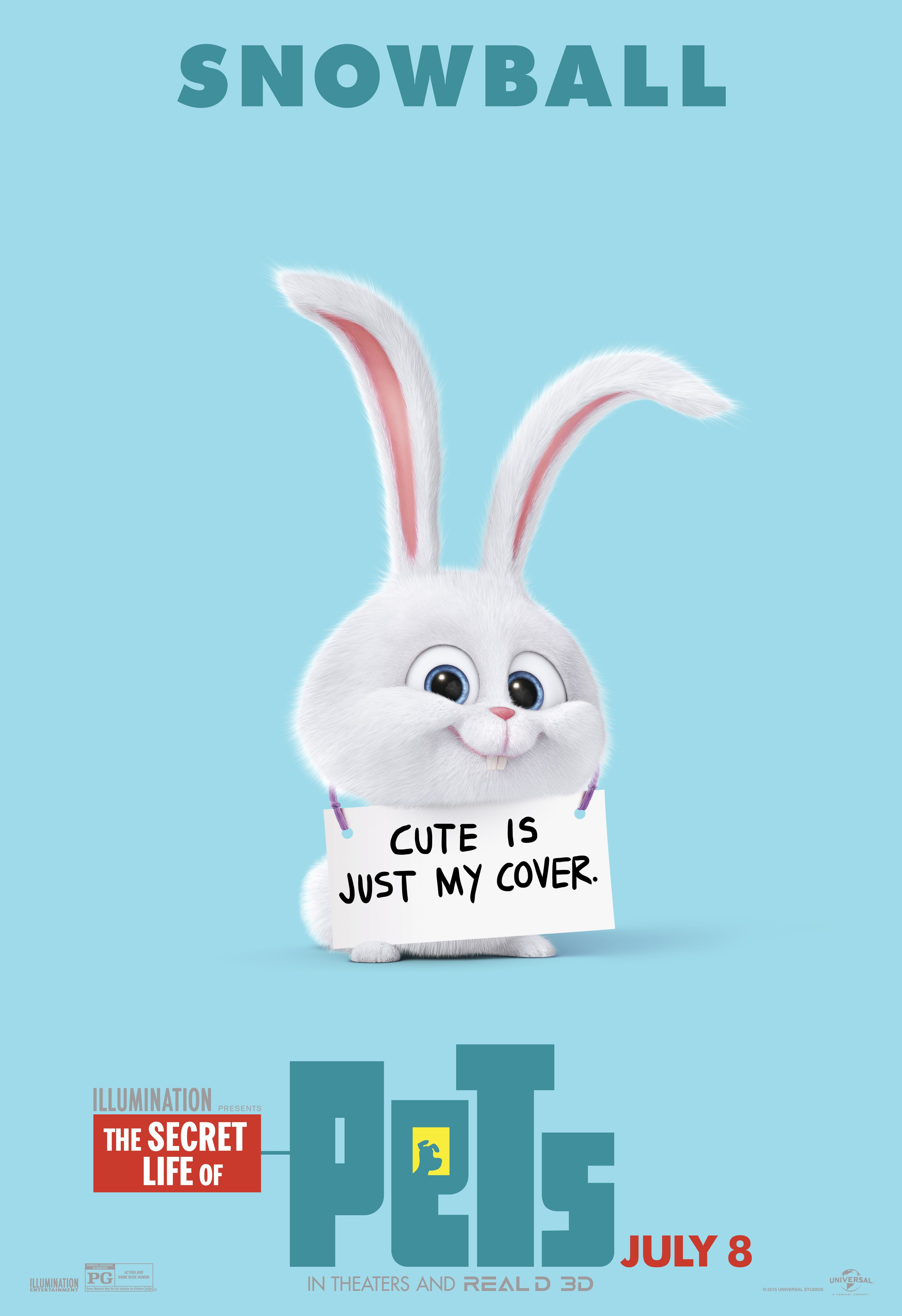 Snowball the little white bunny is so cute it kills. The Secret Life of Pets. In Theaters July 8. Pets movie, Secret life, Secret life of pets