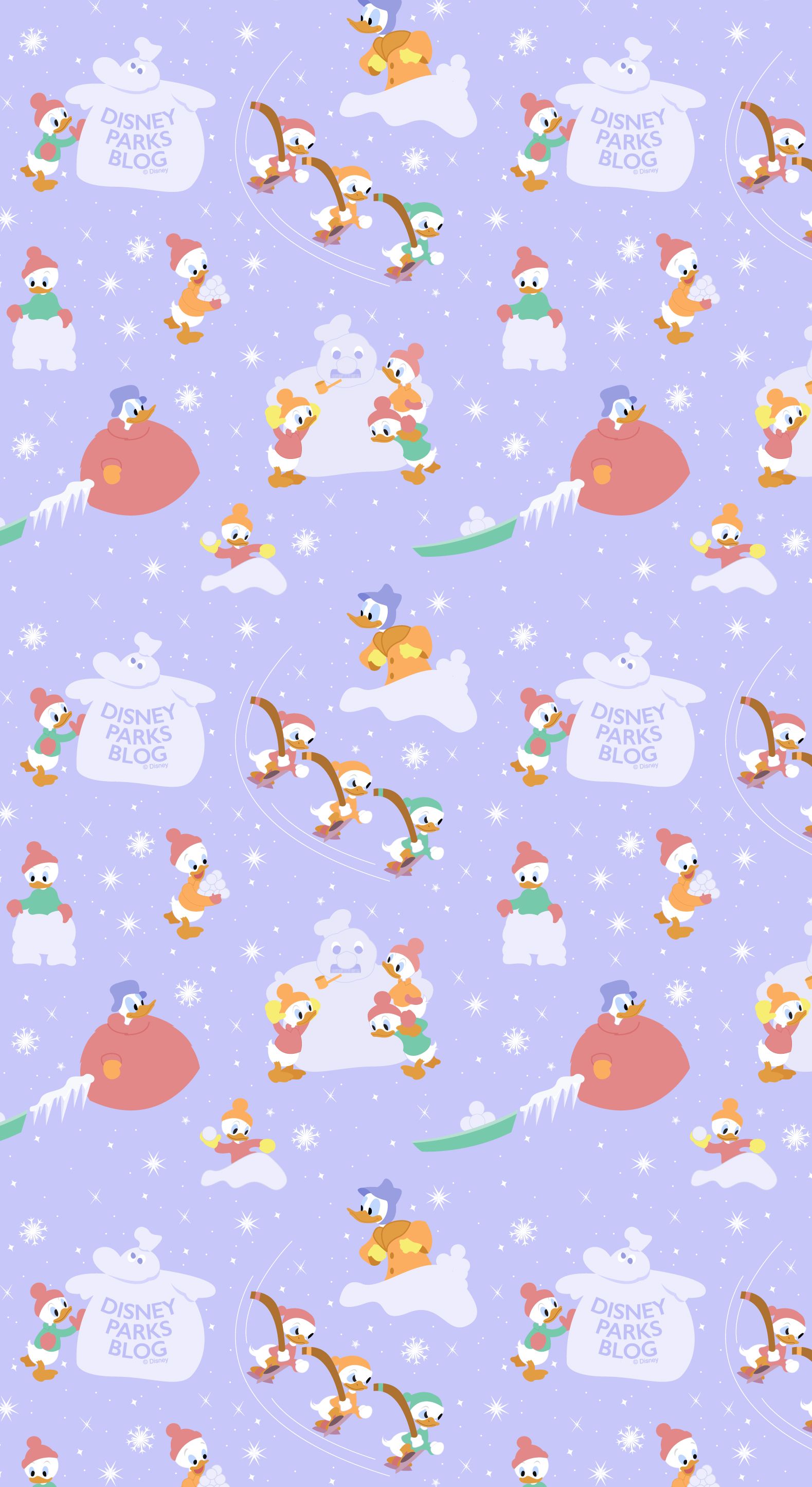 Donald Duck Snowman Wallpaper
