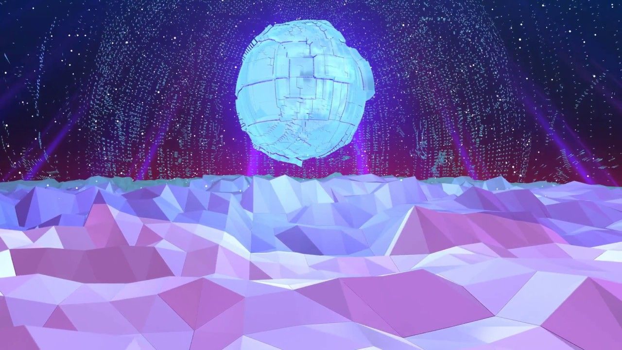 4K Polygon Tech World △ Moving Background #Retro #AAVFX △ Live