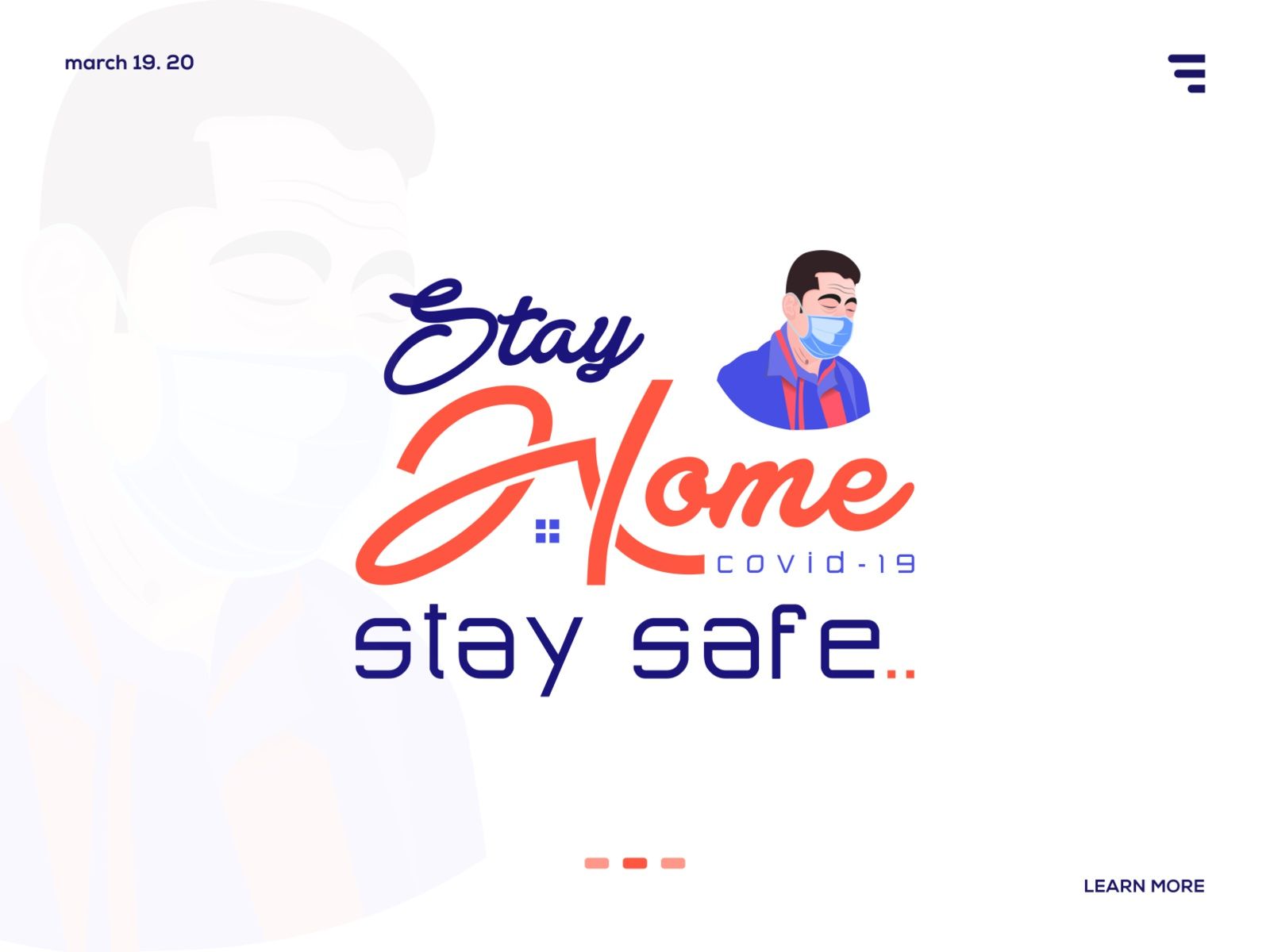 Stay Home Stay Safe Coronavirus Safety Measures Design. COVID 19