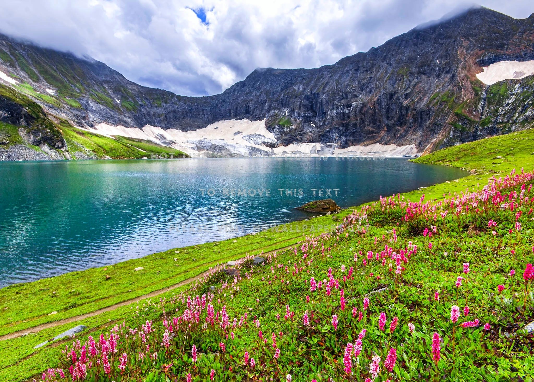 mountain lake pakistan spring turquoise