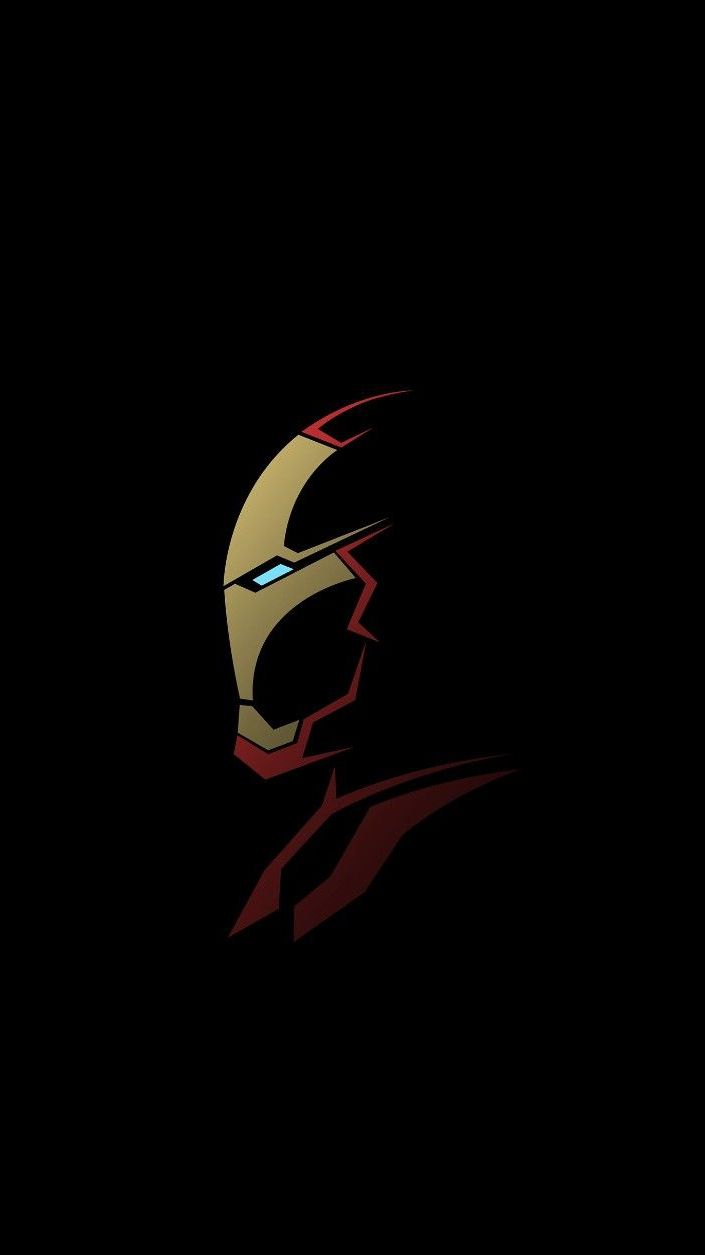 Iron Man Armour Face Minimal Wallpaper iphoneswallpaper_com