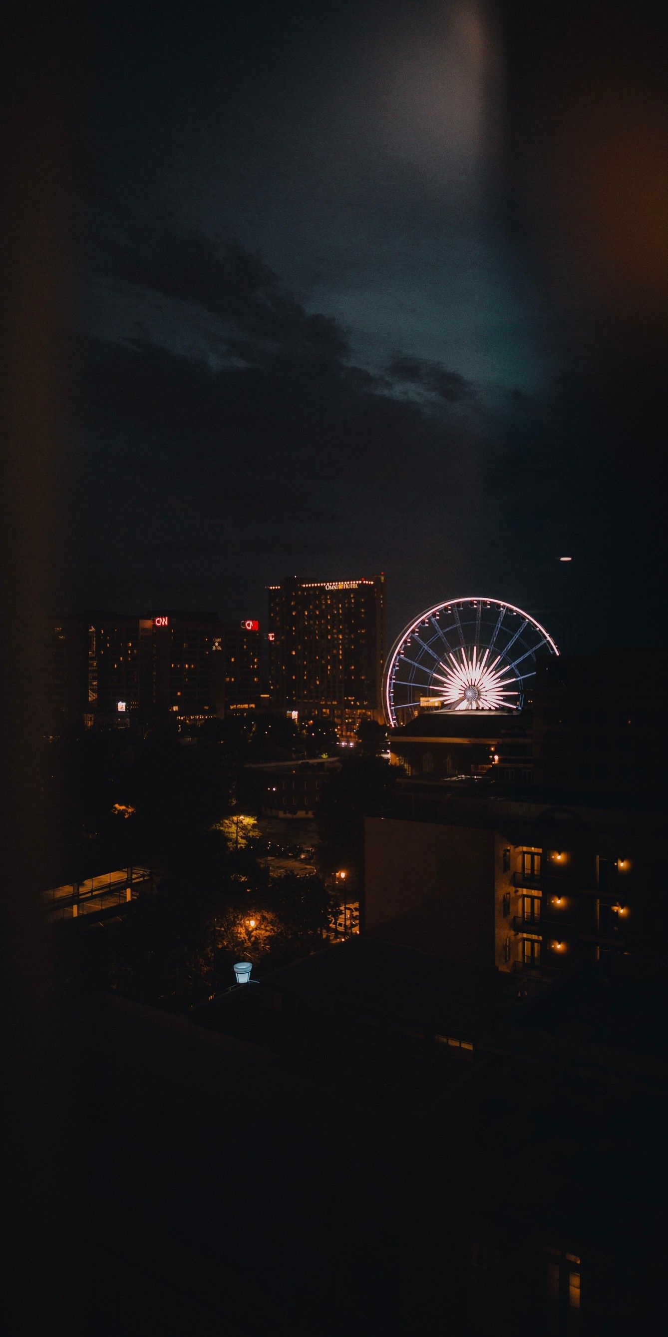 Ferris Wheel. Night landscape photography, Night landscape