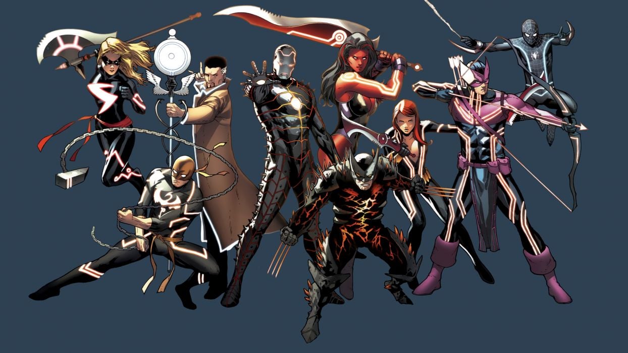 Iron Man Spider Man Wolverine Superheroes Weapons Iron Fist Black