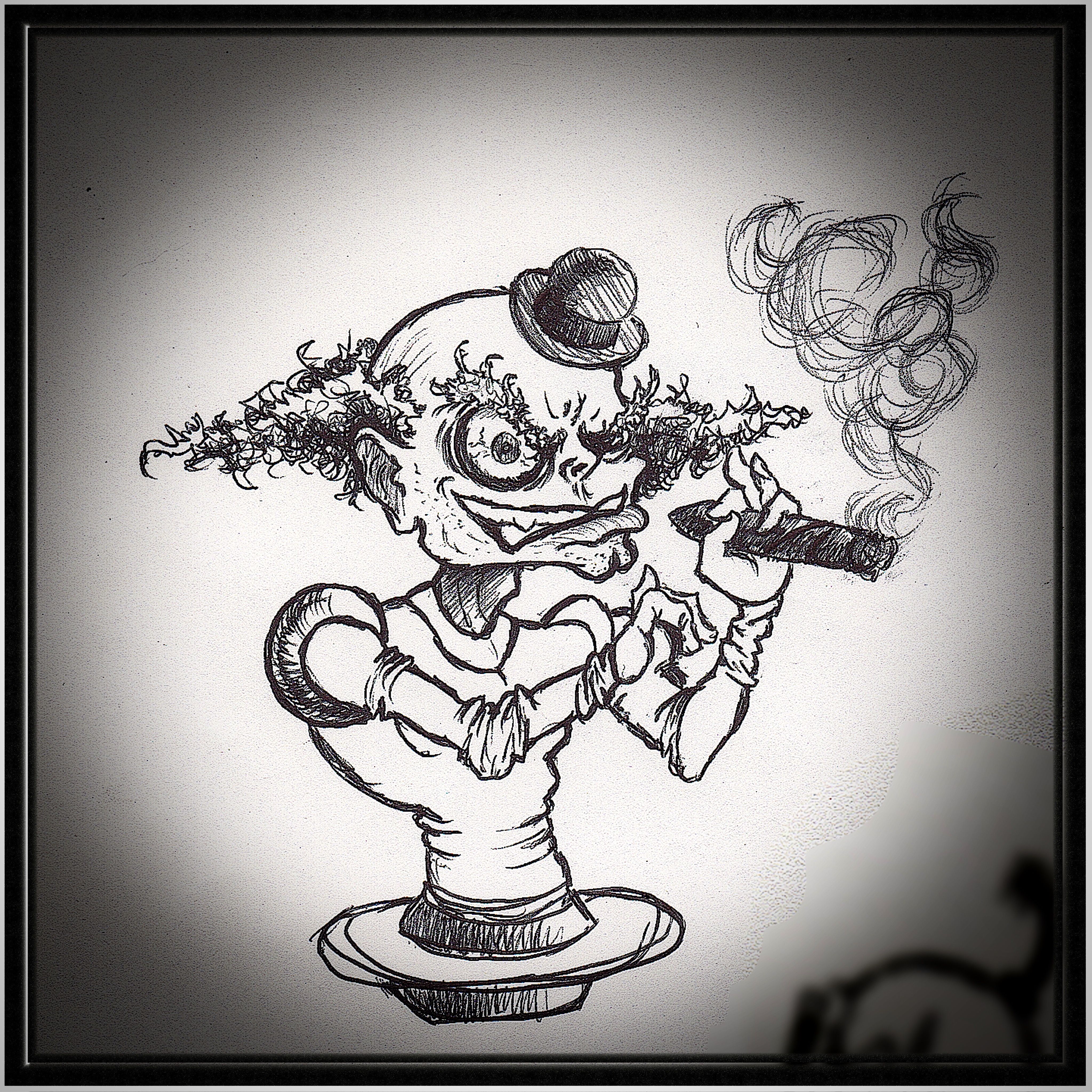 Design drawing for a Mr Mxyzptlk bust from DC Comics. #dccomics