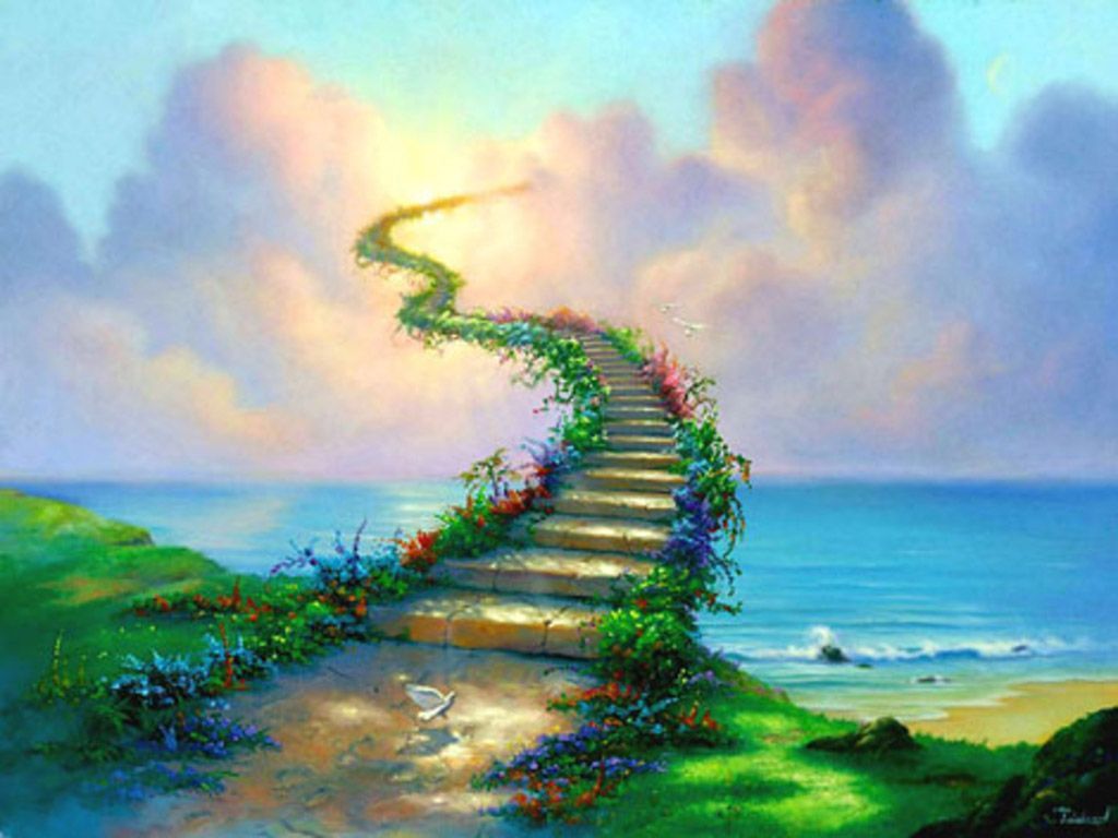 Fairy Tales Wallpaper. Heaven painting, Stairway to heaven
