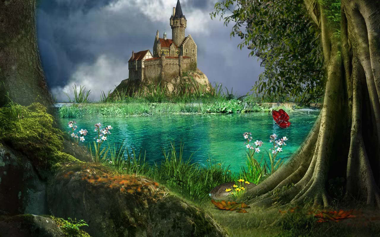 fairytale landscape wallpaper