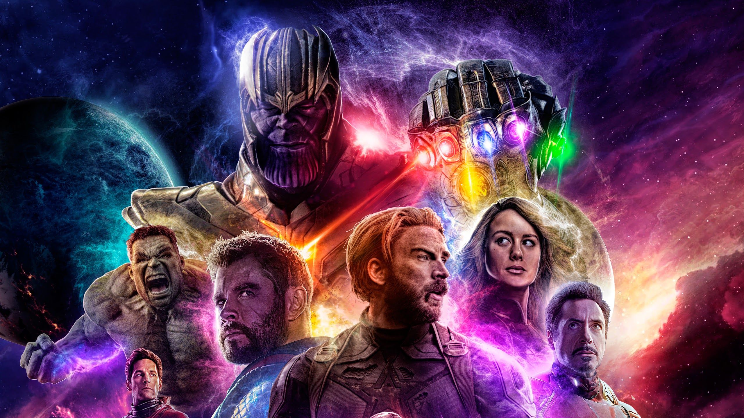 Thanos Infinity Gauntlet Avengers: Endgame Cast 4K Wallpaper