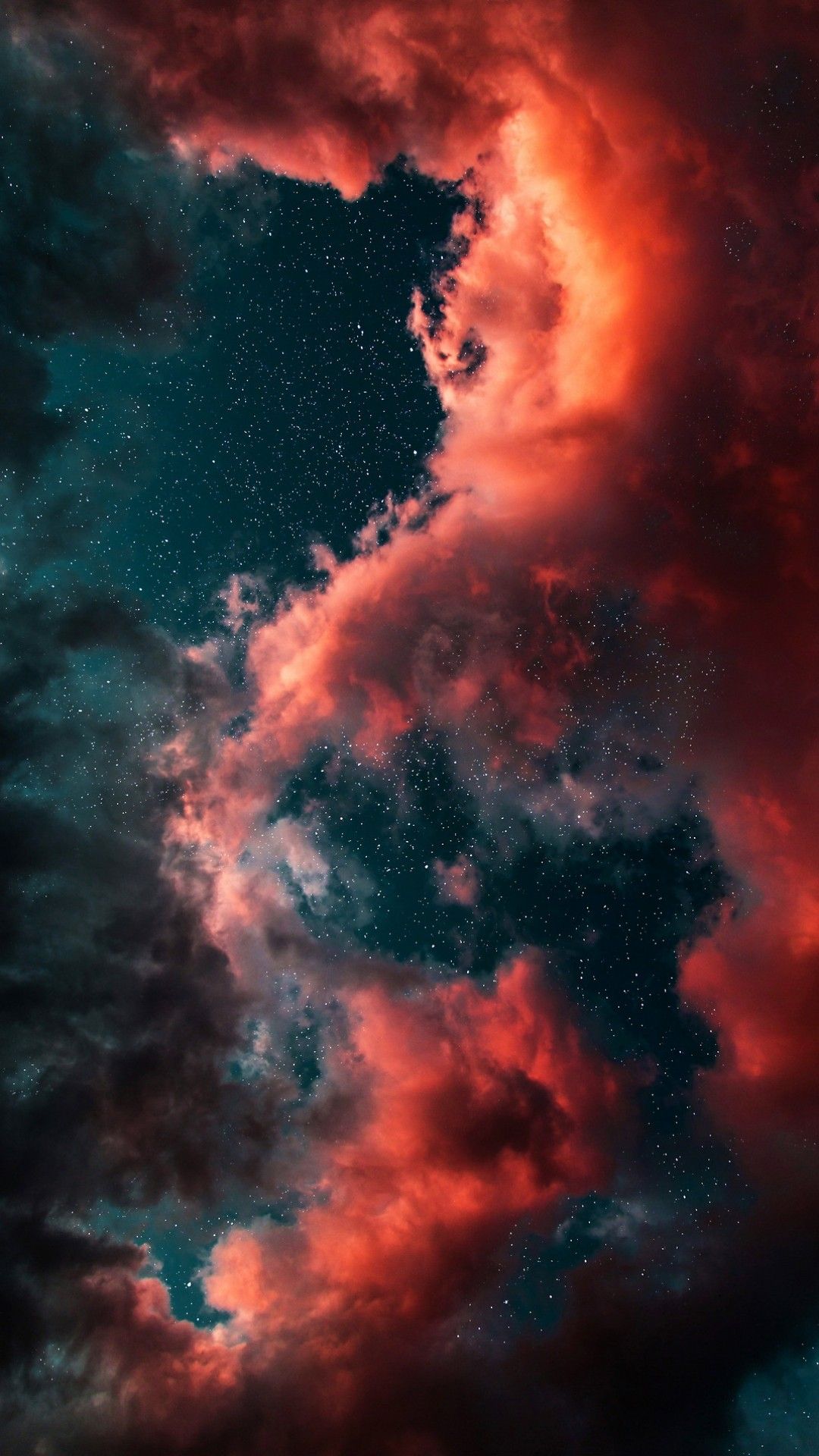 HDR Space Clouds iPhone Wallpaper