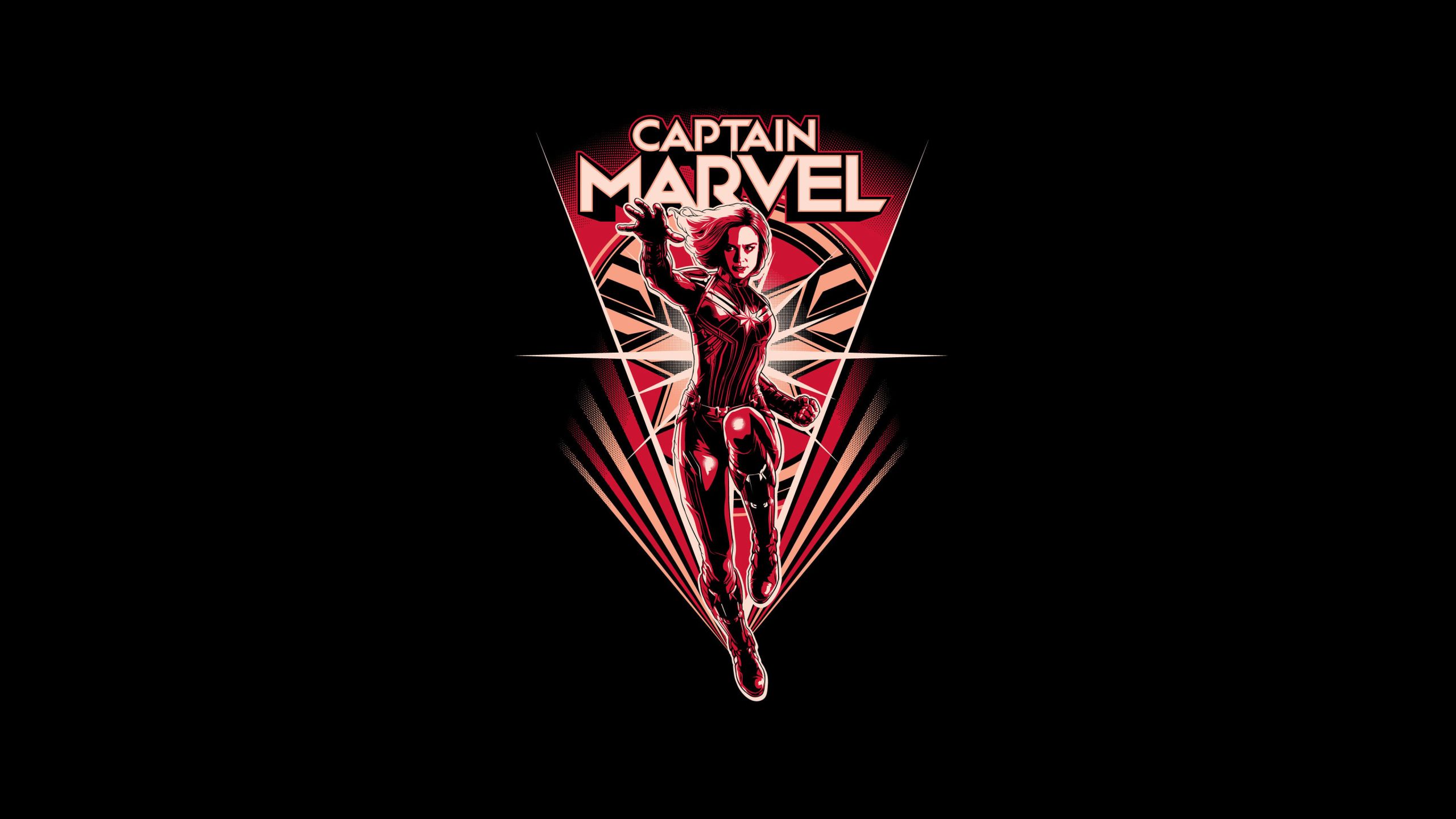 Minimal Captain Marvel 1440P Resolution Wallpaper, HD
