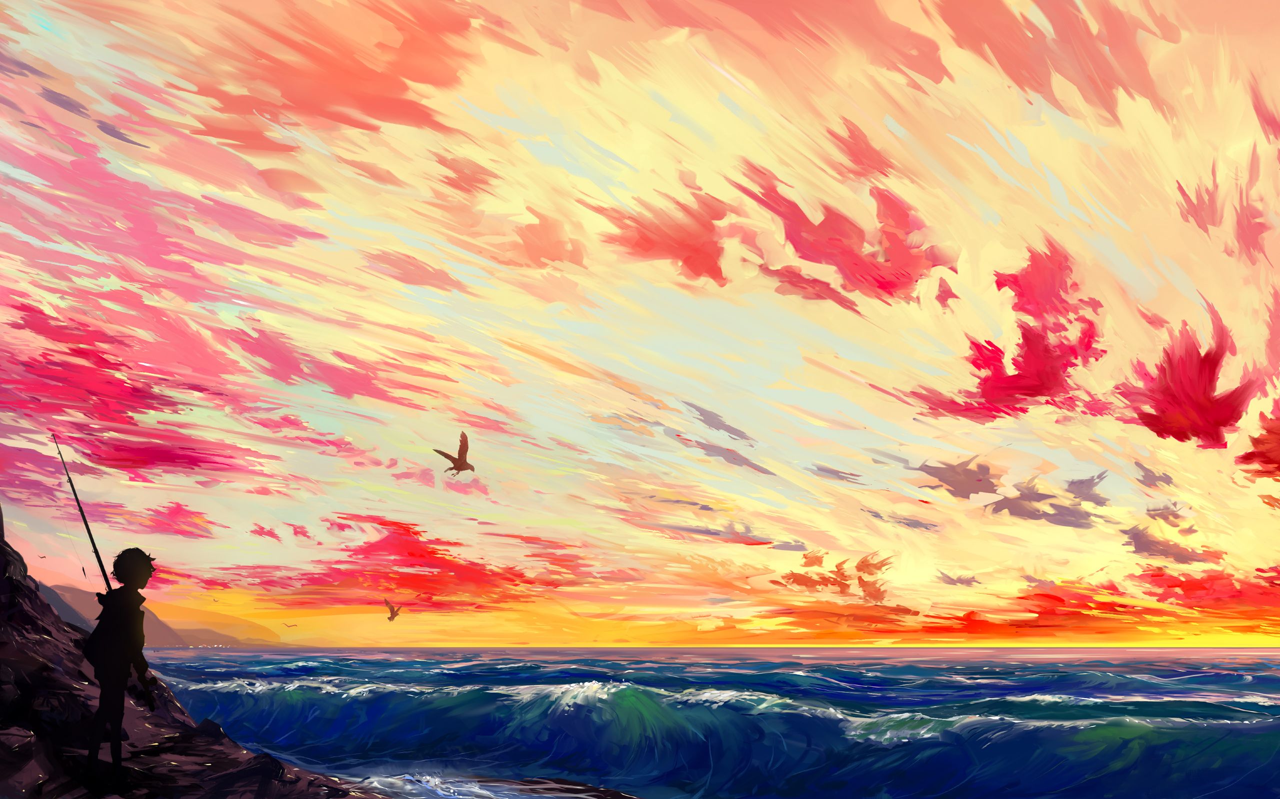 Anime Painting Art 2560x1600 Resolution Wallpaper, HD