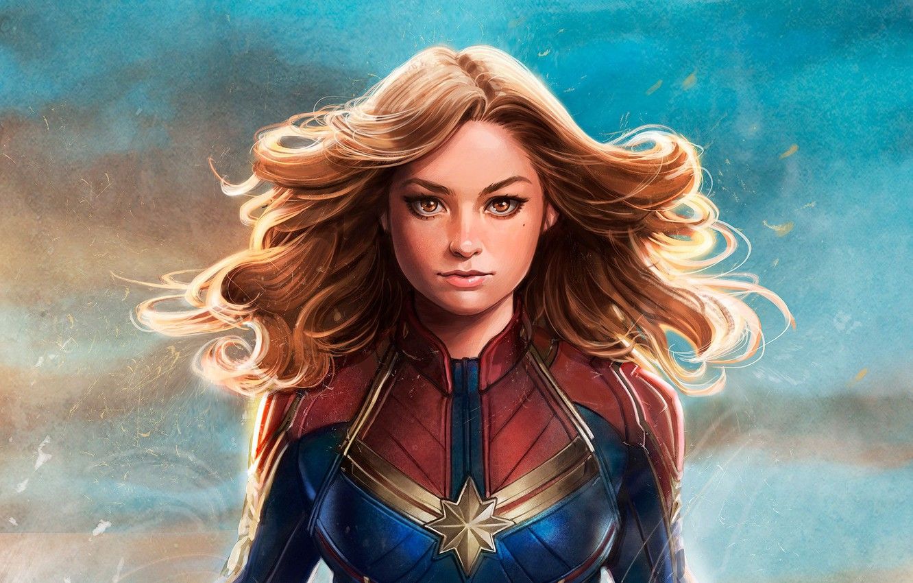 Wallpaper Girl, Light, Action, Beautiful, Warrior, Female, Marvel, Eyes, Jude Law, year, Women, Woman, EXCLUSIVE, MARVEL, Walt Disney Picture, Lady image for desktop, section фильмы