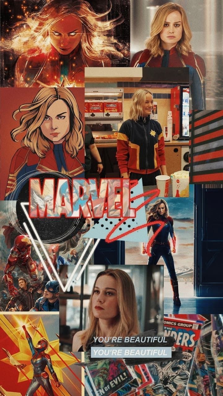Image in lockscreens by c a r o l i n a #wallpaper #phonewallpaper #iphonewallpaper #lockscre. Marvel superheroes, Captain marvel, Marvel