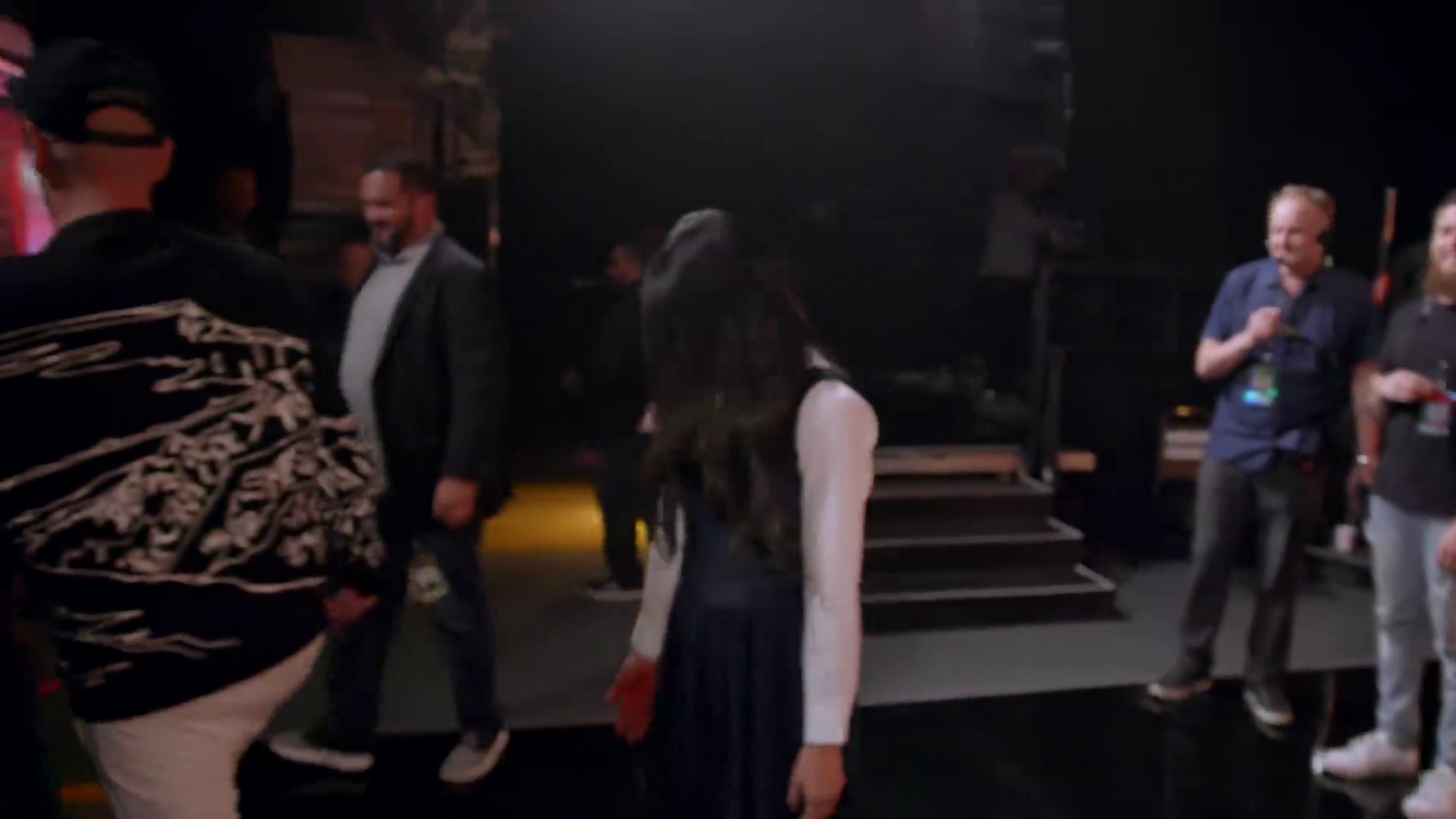 Mel B runs screaming in terror to hide in her dressing room after