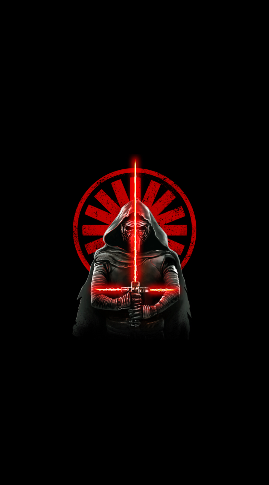 A slick AMOLED Kylo Ren wallpaper