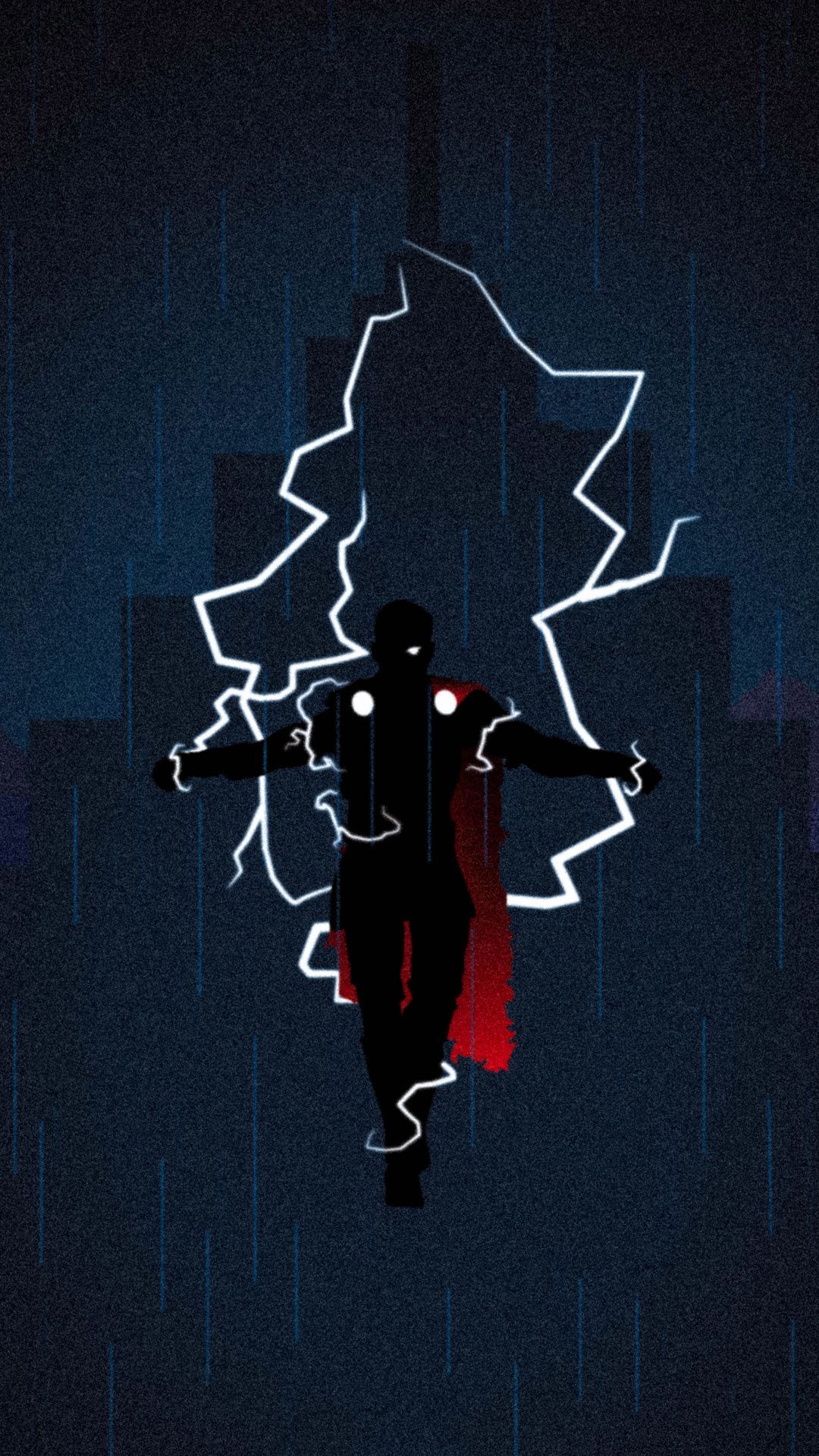 God of Thunder, superhero, silhouette, Thor wallpaper. Marvel