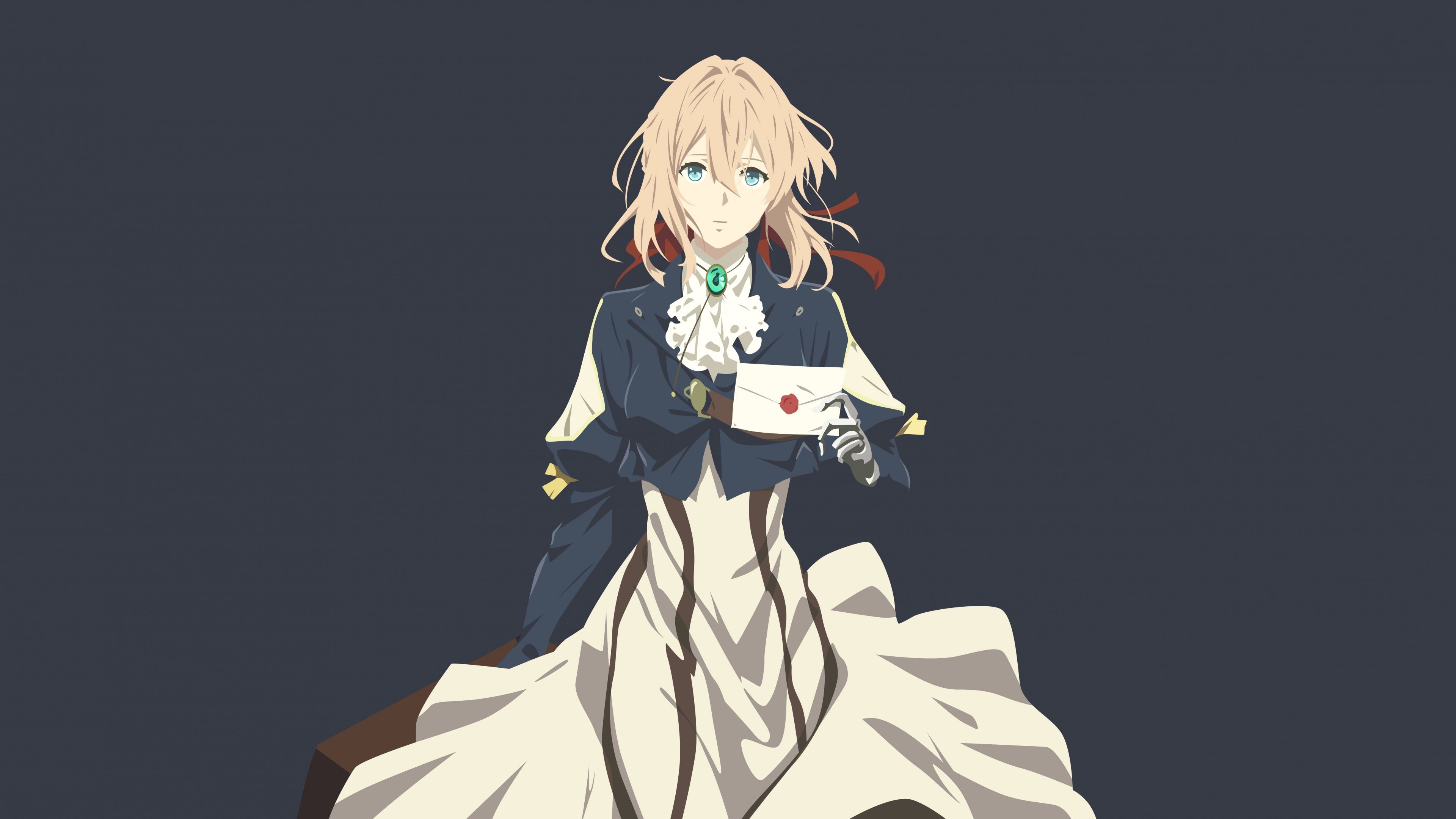 Download Minimal, Violet Evergarden, anime, art wallpaper