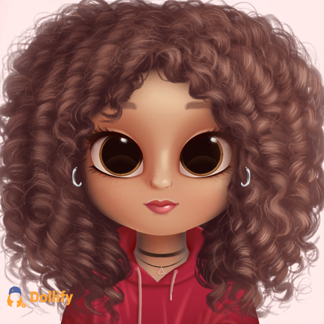 Curly hair light skin. Cute cartoon girl, Cartoon girl drawing