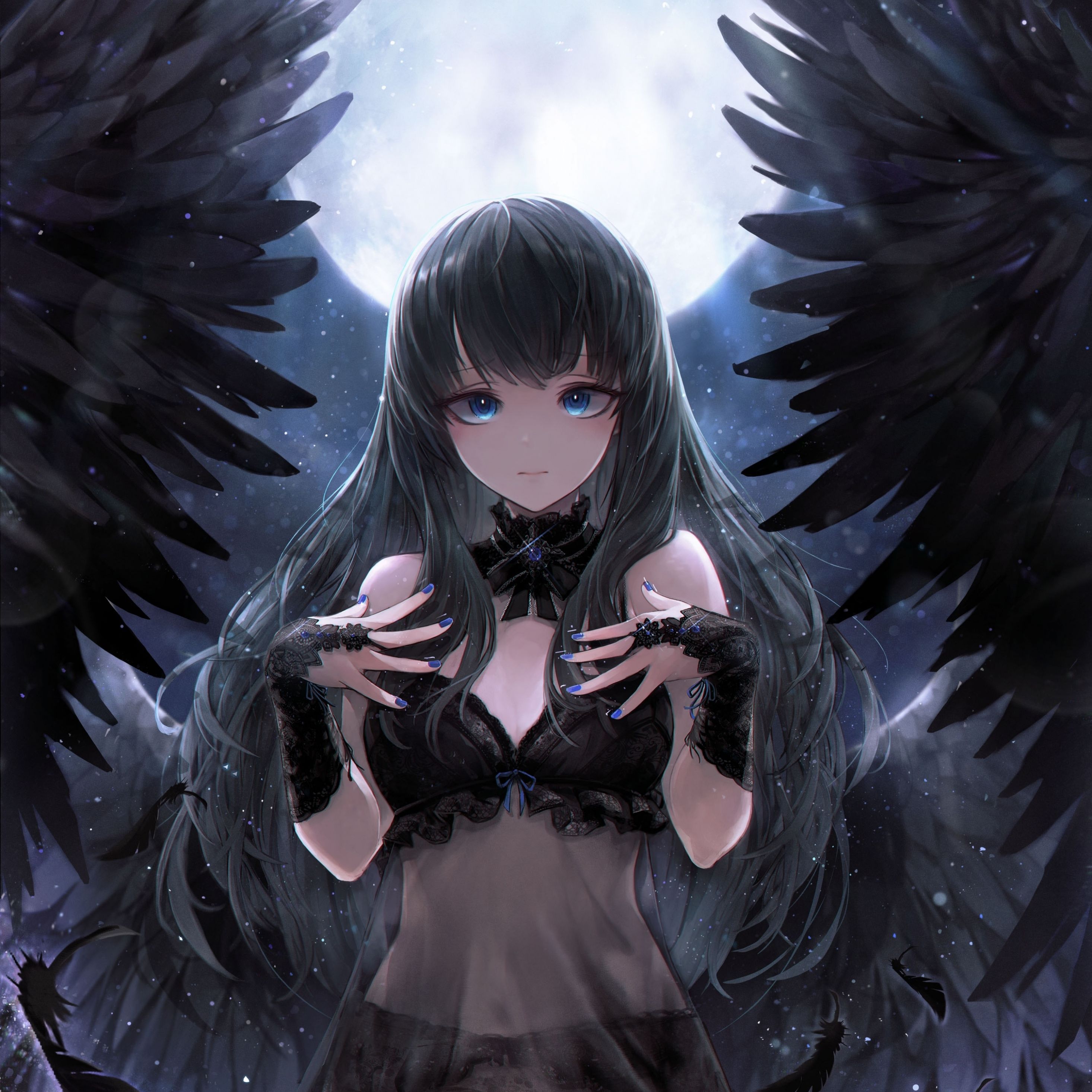 Anime Girl Dark Angel Wallpapers - Wallpaper Cave