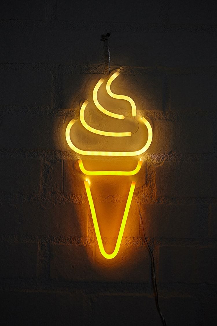 Ice Cream Cone LED Light. Neon wallpaper, Led lights, Neon signs
