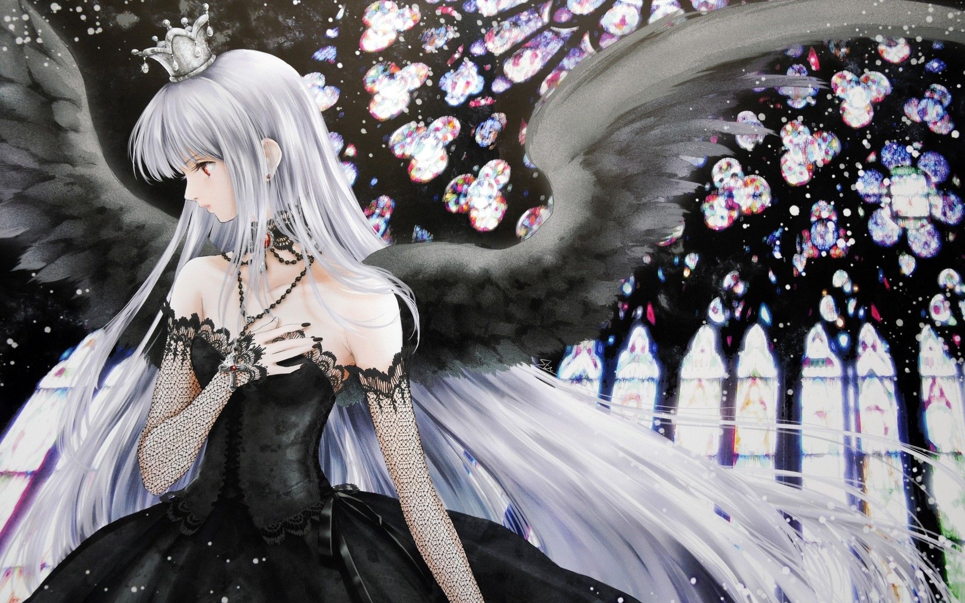 Fallen Angel, anime, dark, HD phone wallpaper | Peakpx