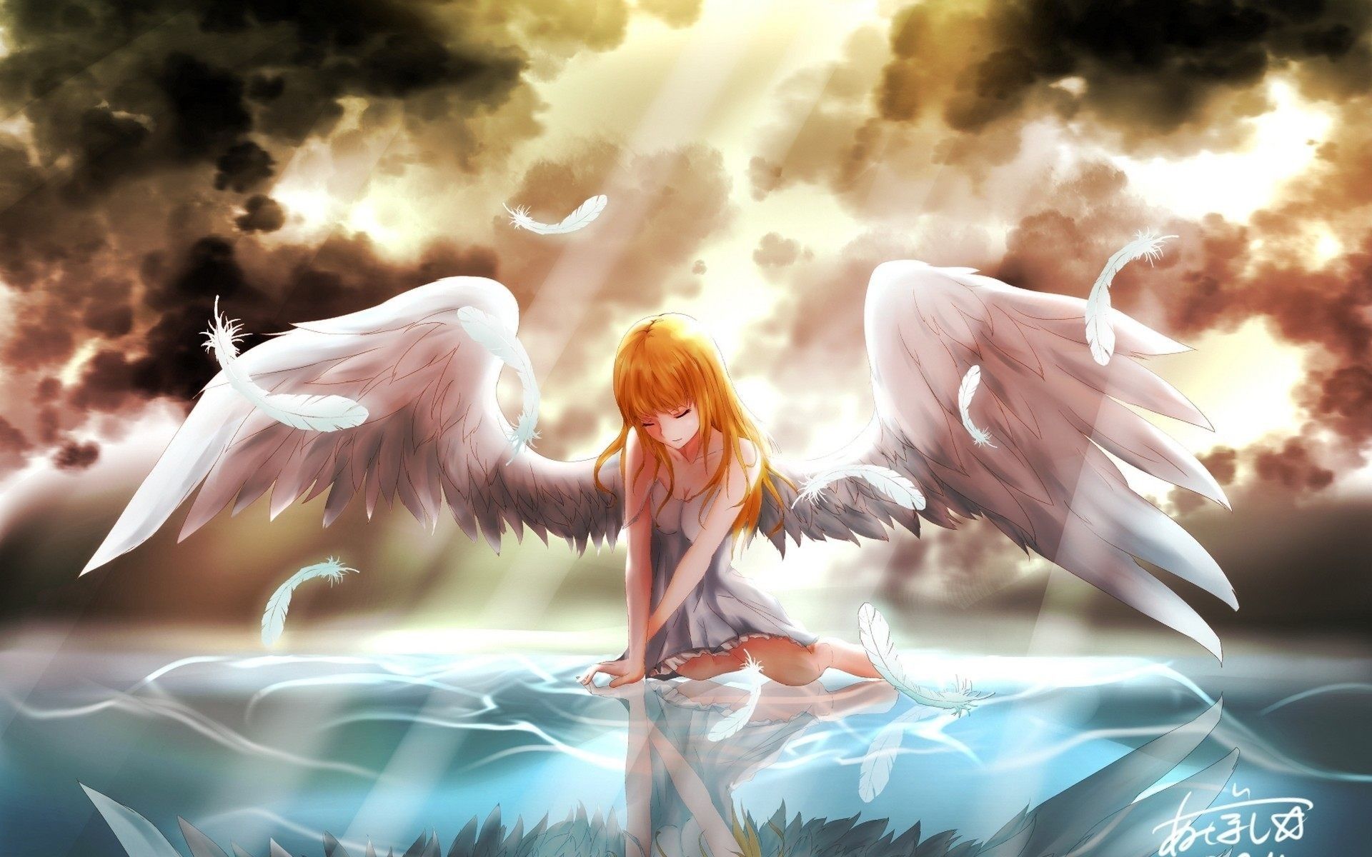 Anime Angel Wallpaper Background #anime #angel #wallpaper. Anime