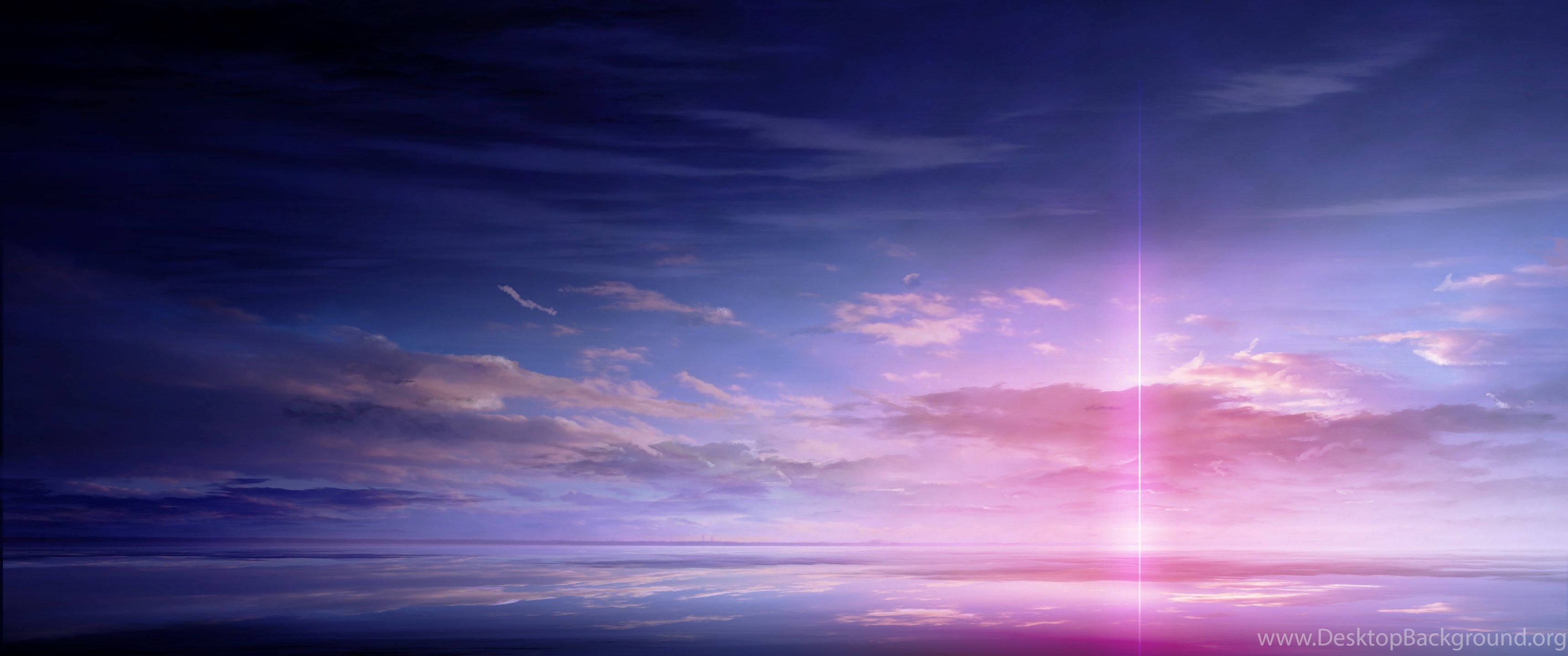 Anime Scan Landscape Sky Cloud Beautiful Light Color Wallpaper