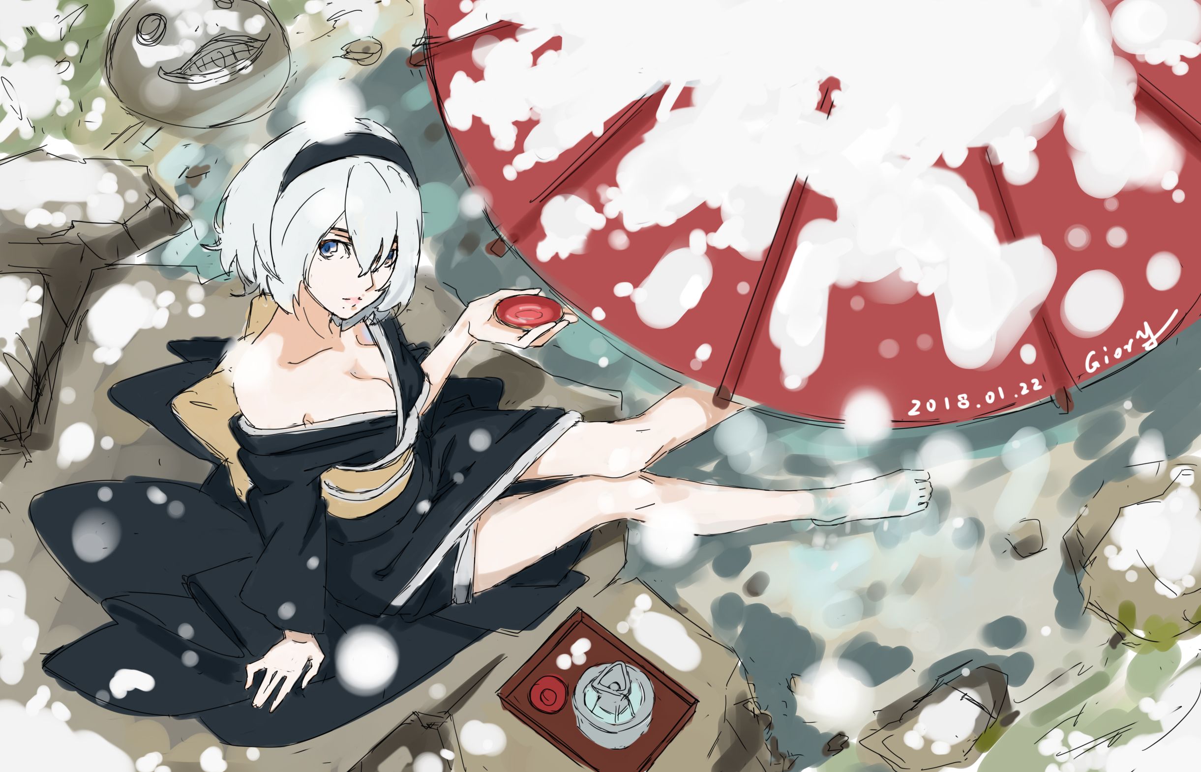 #NieR, #white hair, #Giory, B (Nier: Automata), #Nier