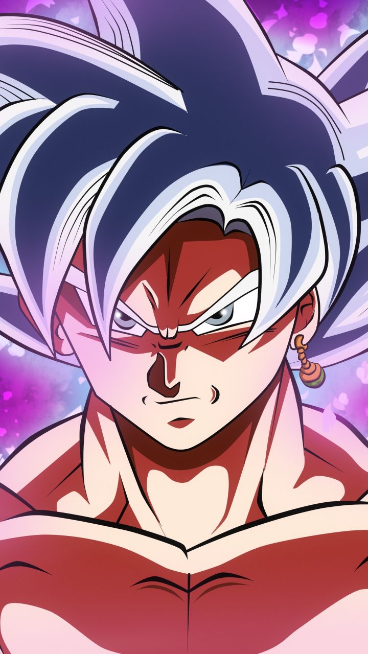 Goku, black, white hair, dragon ball super, 720x1280 wallpaper