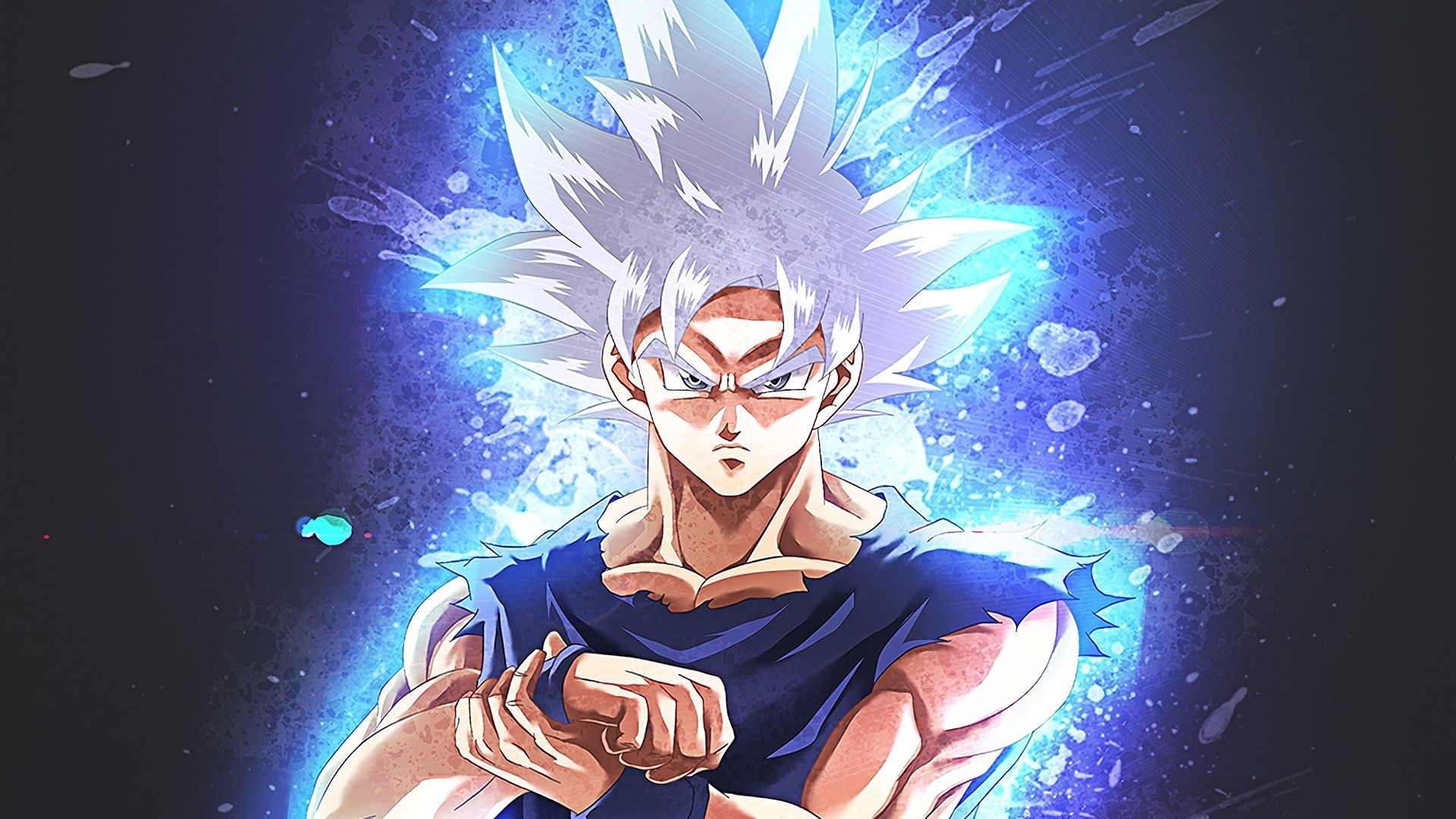 Goku's Power-Up: Blue Kaioken with White Hair - wide 5