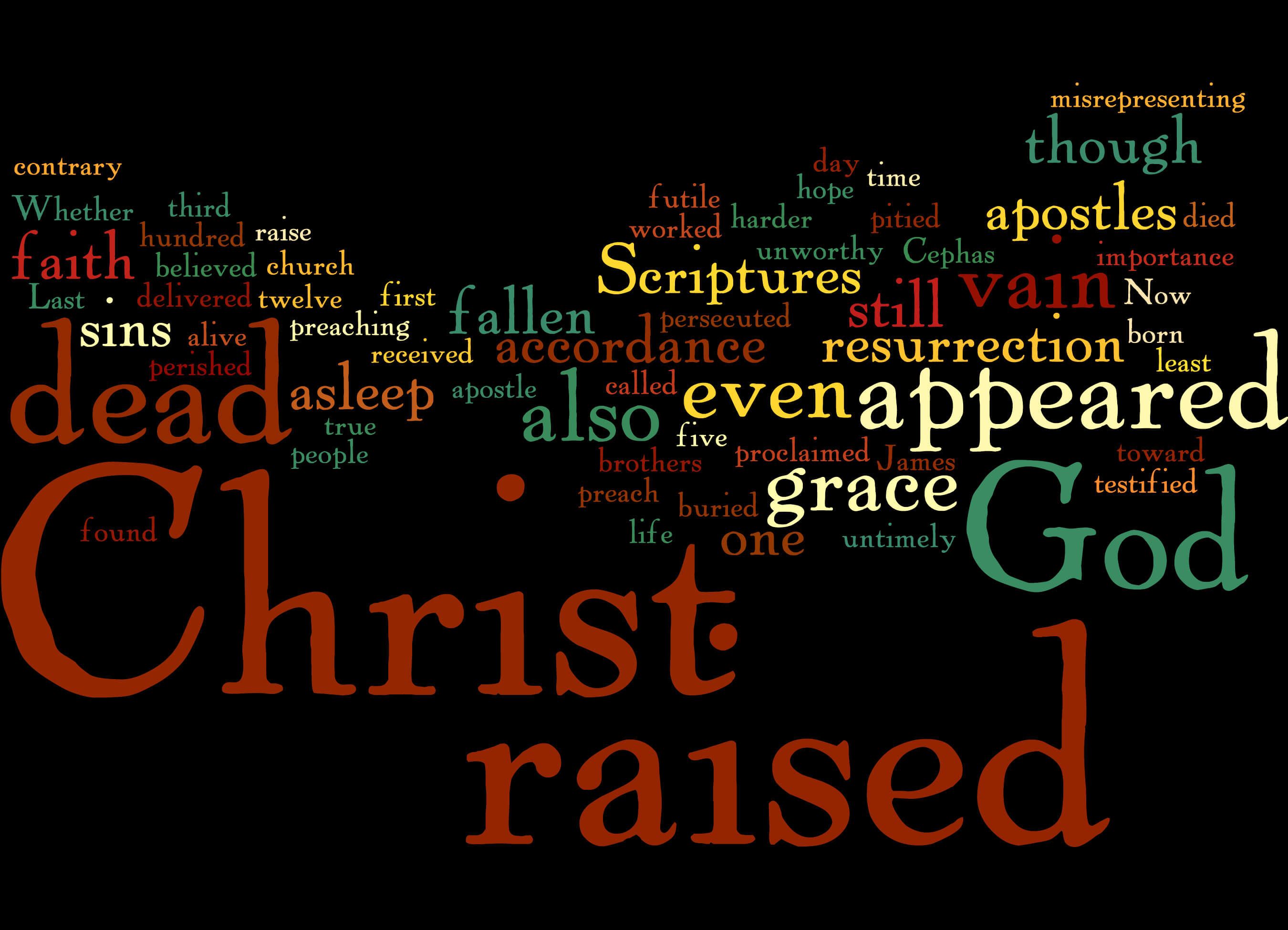 Easter Jesus Risen 1 Corinthians 15 1 19 Words HD Wallpaper