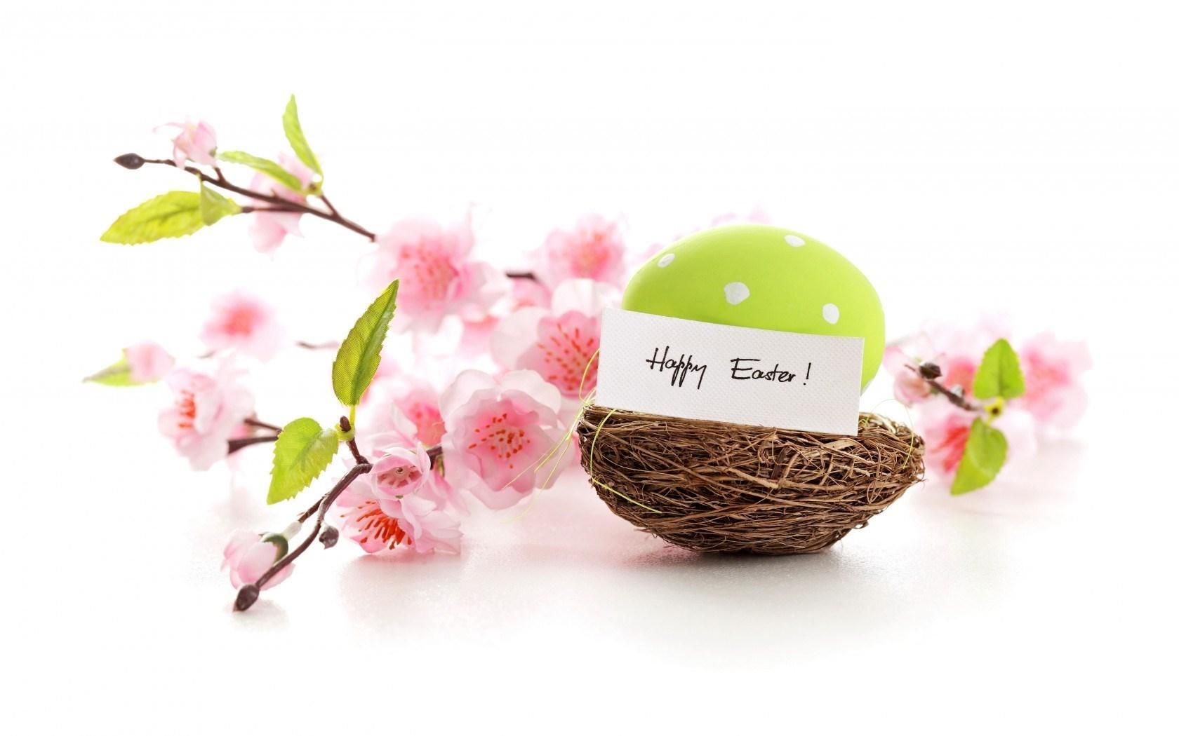 Happy Easter Spring Flowers Eggs HD desktop wallpaper, Widescreen, High Definition