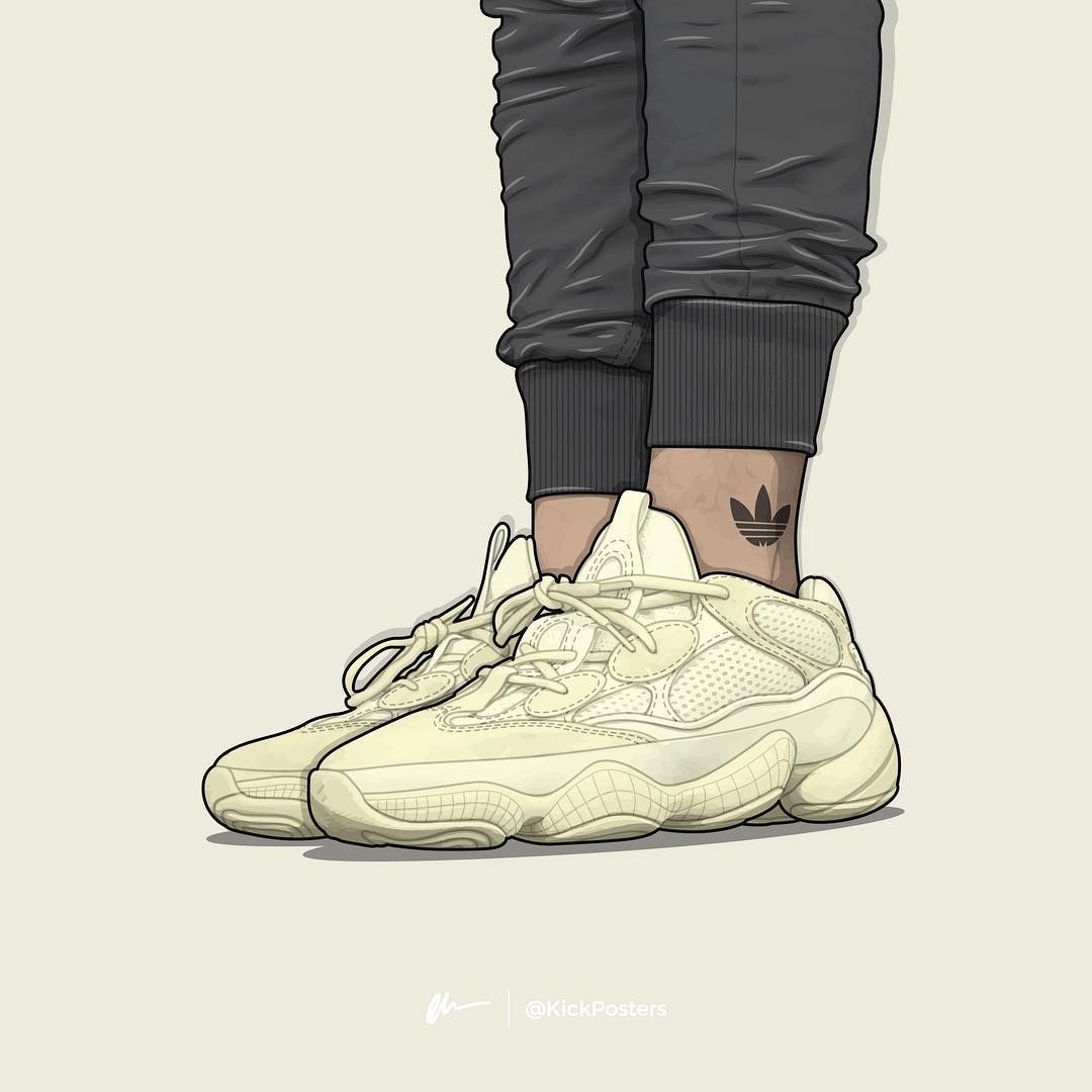 adidas Yeezy 500 Super Moon Yellow. Adidas drawing, Sneaker art