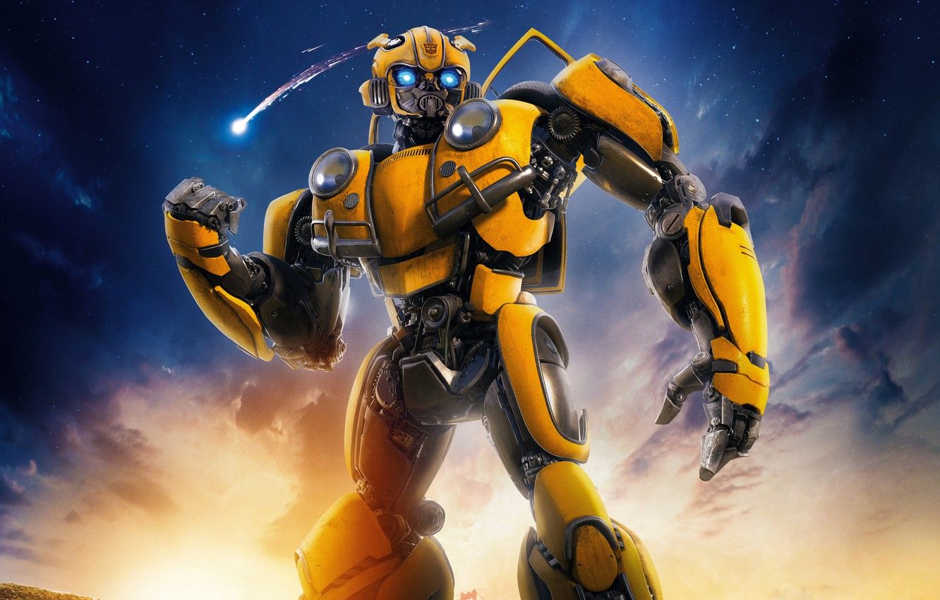 Wallpaper Robot, Eyes, Lights, Yellow, Mechanism, Is, Bumblebee