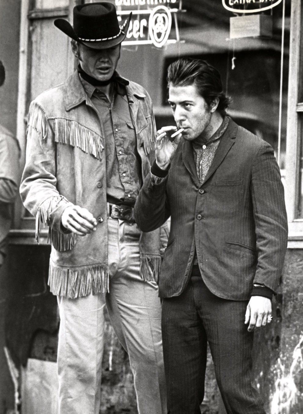 Jon Voight and Dustin Hoffman in Midnight Cowboy.such a great