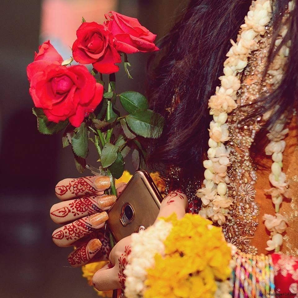 Image for Beautiful Flowers Stylish Girls for Fb Dp Wallpapers.