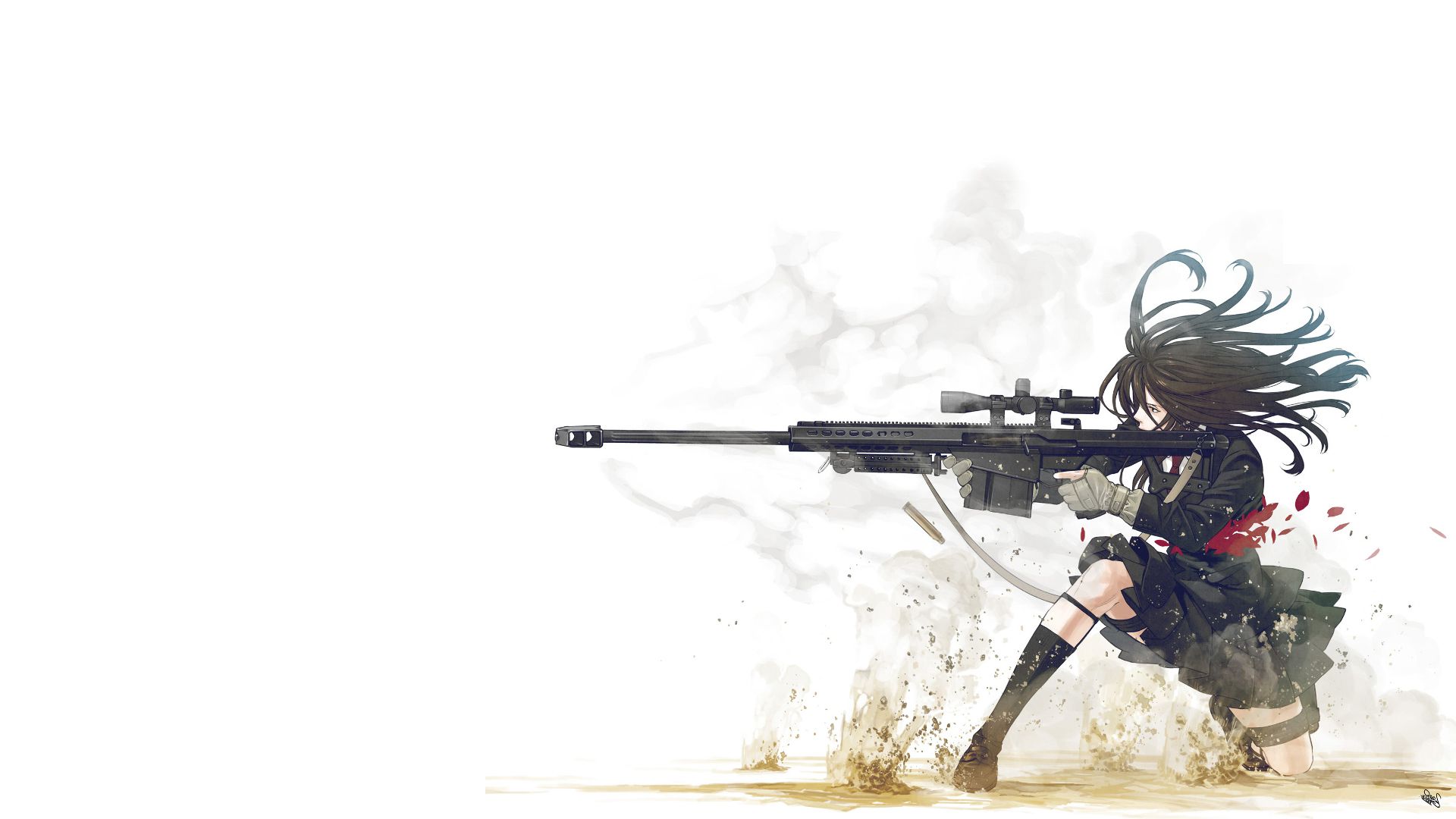 Free download Anime Girl With Gun HD Wallpaper 1920x1080 girl