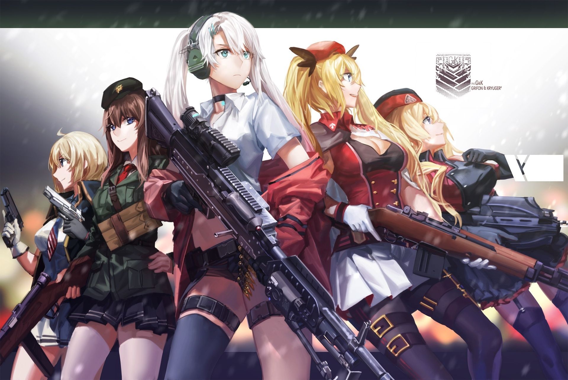 Anime women females girls sensual weapons guns rifles mood original dark  anime wallpaper, 2500x1322, 23245