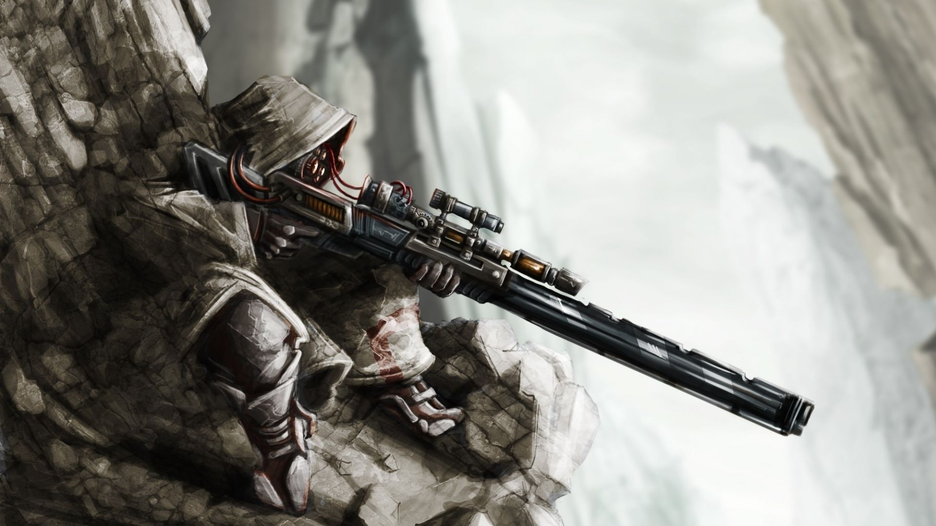 Free download Anime fantasy sniper warrior soldier weapons guns