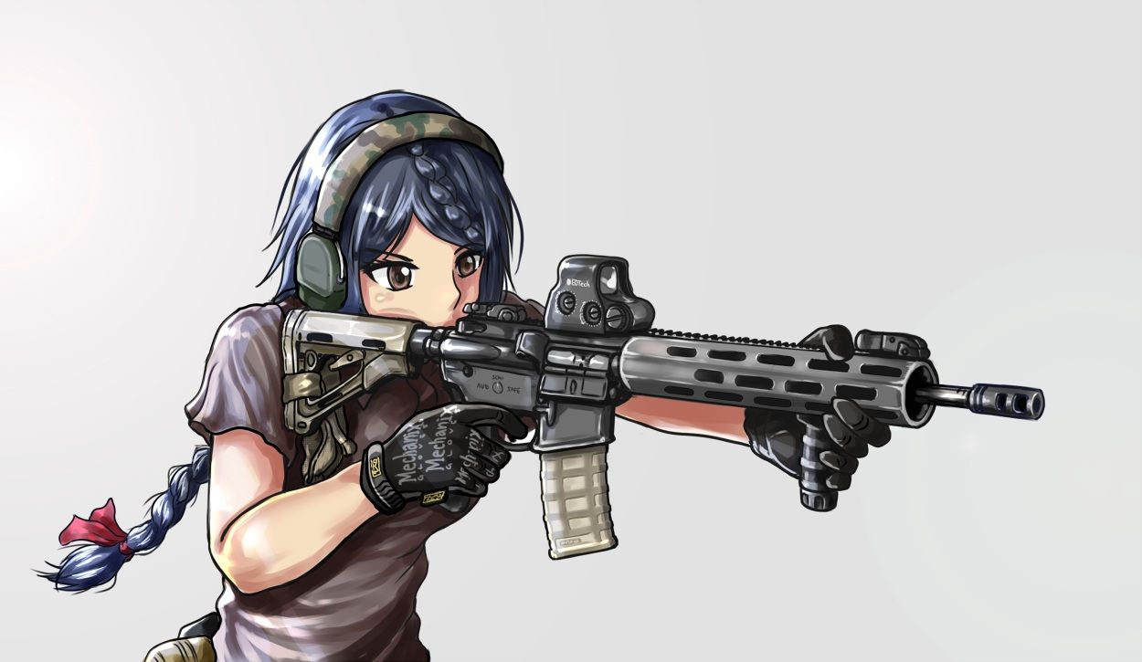 Anime Girls Girls With Weapons Wallpaper