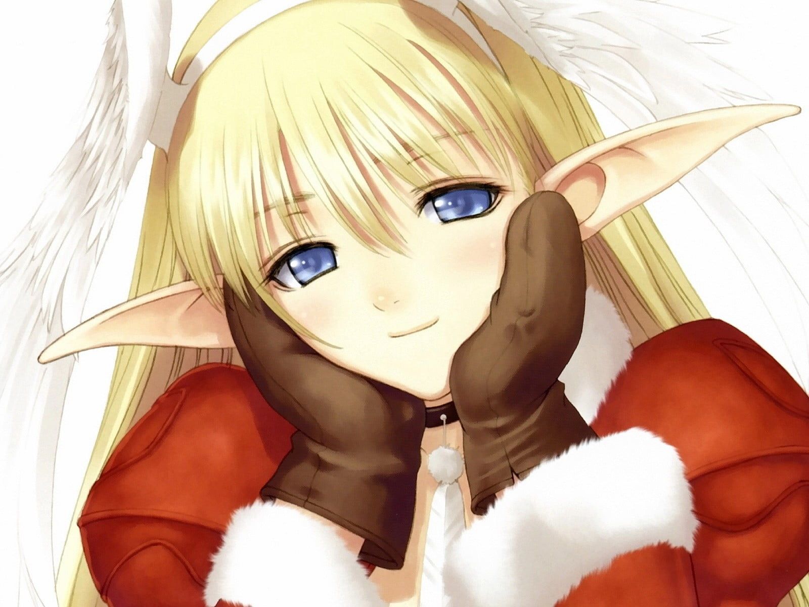 Anime elf character HD wallpaper