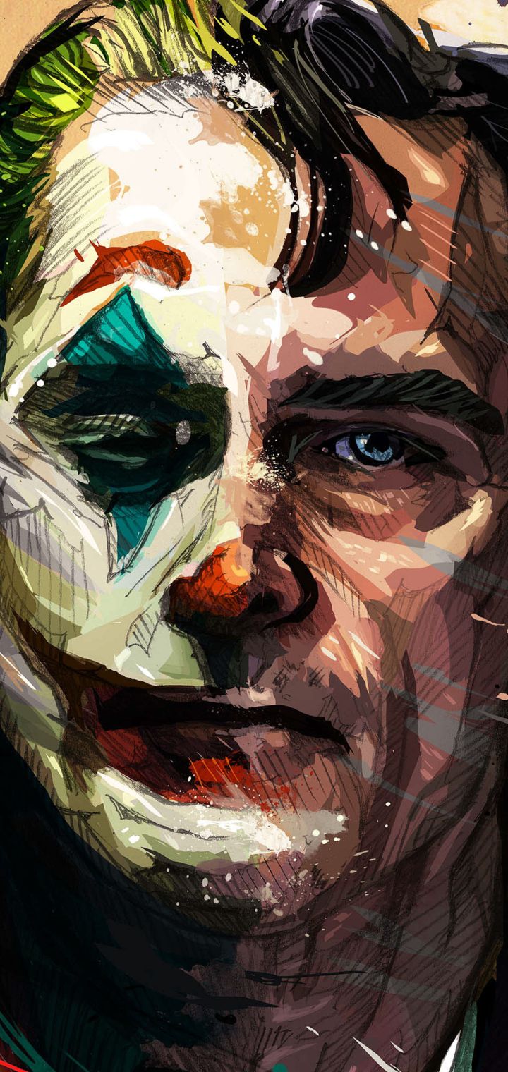 Joaquin Phoenix Joker Artistic 720x1520 Resolution