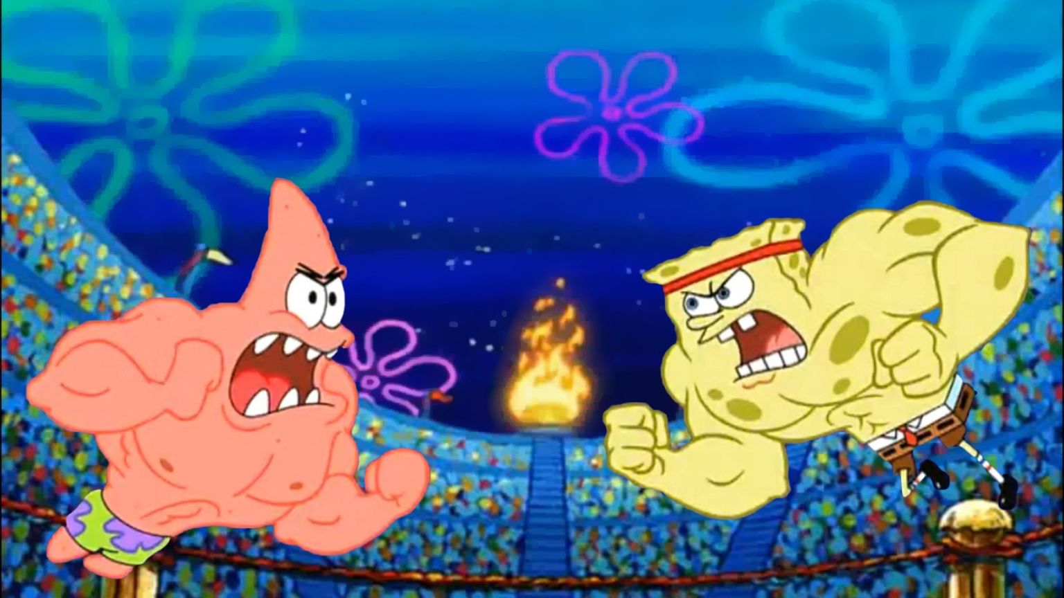 Free download Spongebob and Patrick fight wallpaper 1680x1050