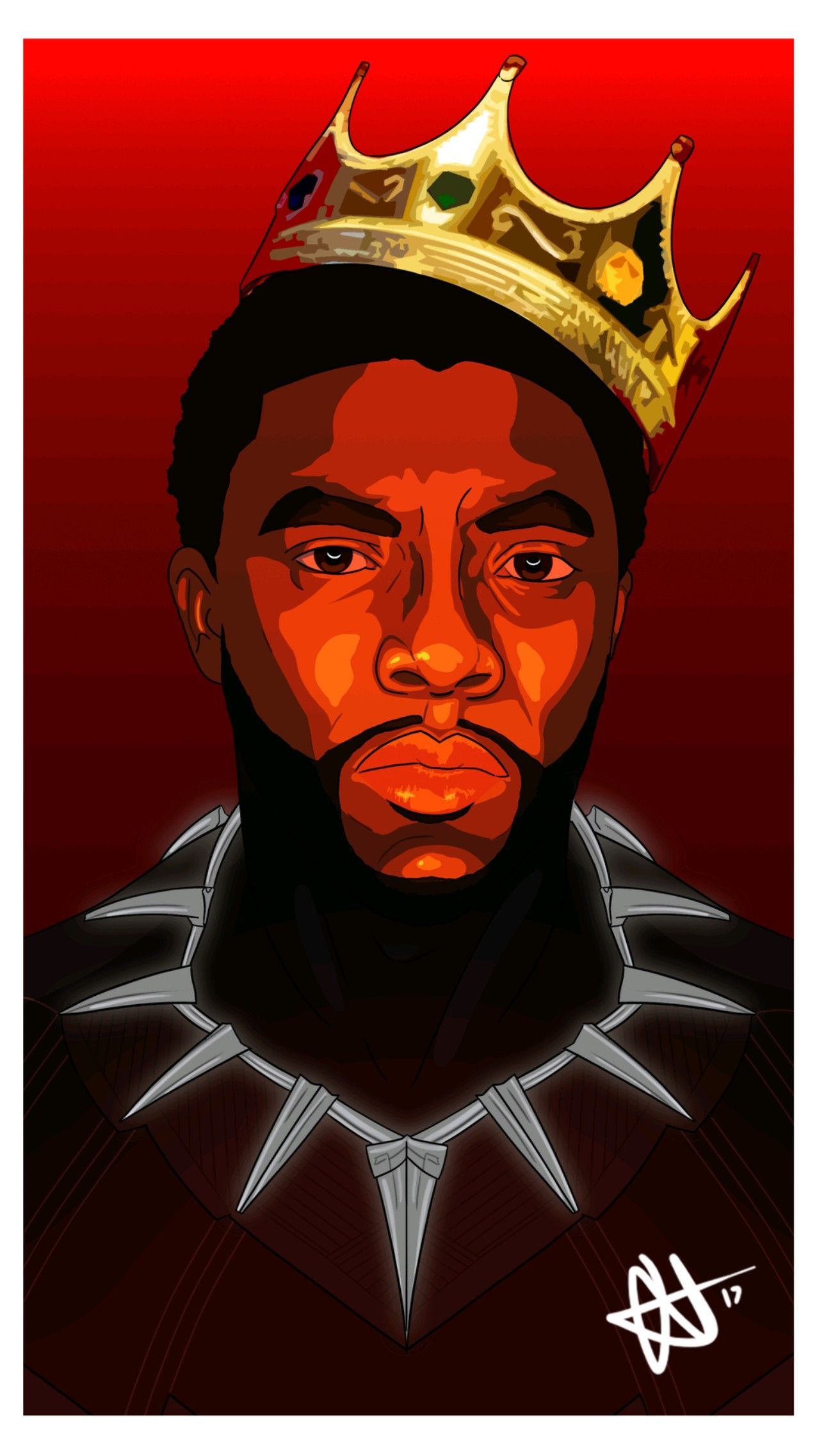 Crowned MCU Black Panther Art (Biggie Style). Panther art, Black panther art, Black artwork