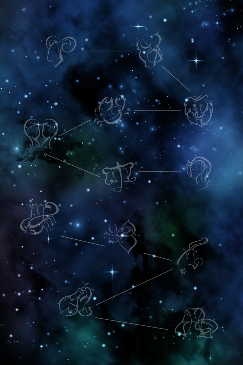 Zodiac Constellation Background Material, Black, Constellation