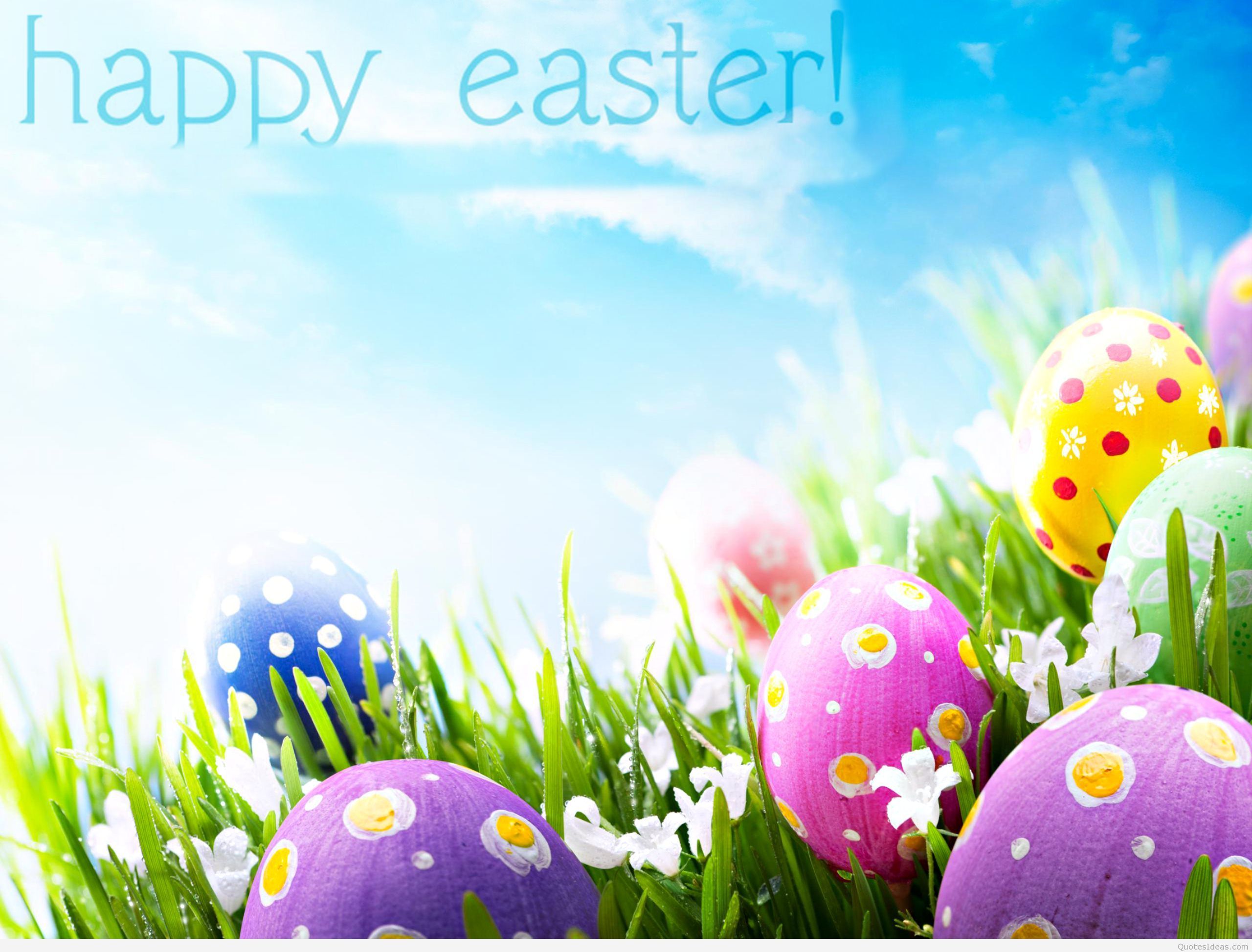 Happy easter wallpaper with eggs