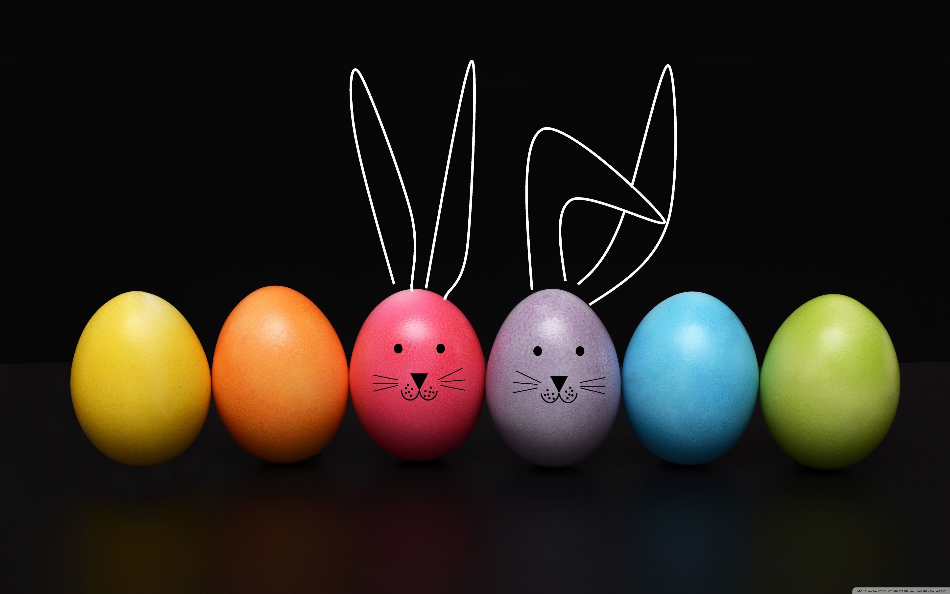 Happy Easter 2019 Easter Eggs, Funny Bunny Ultra HD Desktop