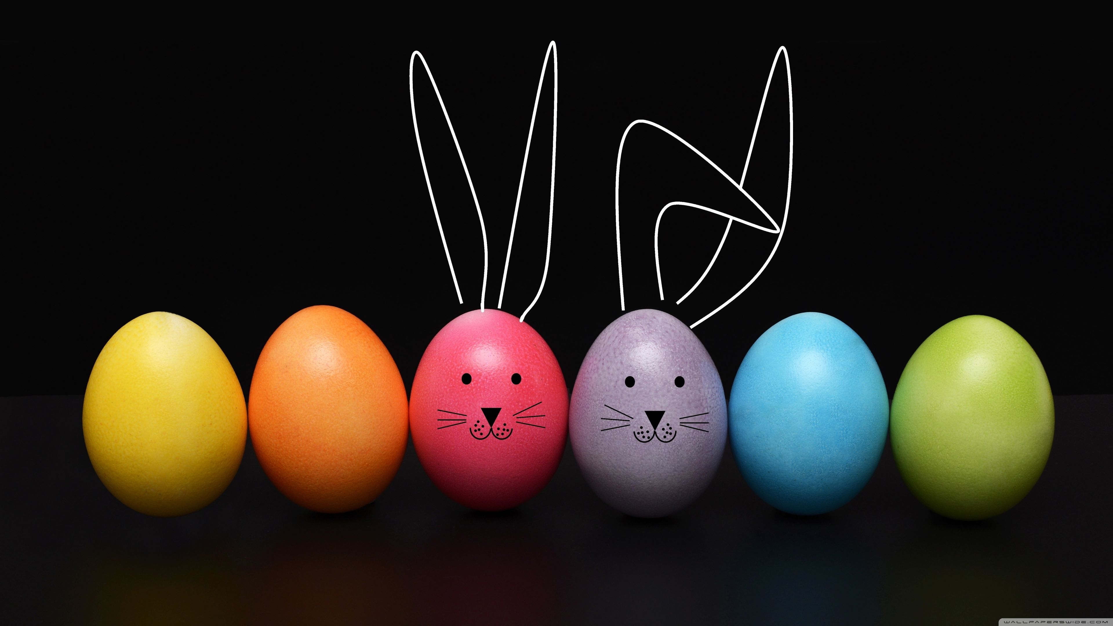 Happy Easter 2019 Easter Eggs, Funny Bunny Ultra HD Desktop