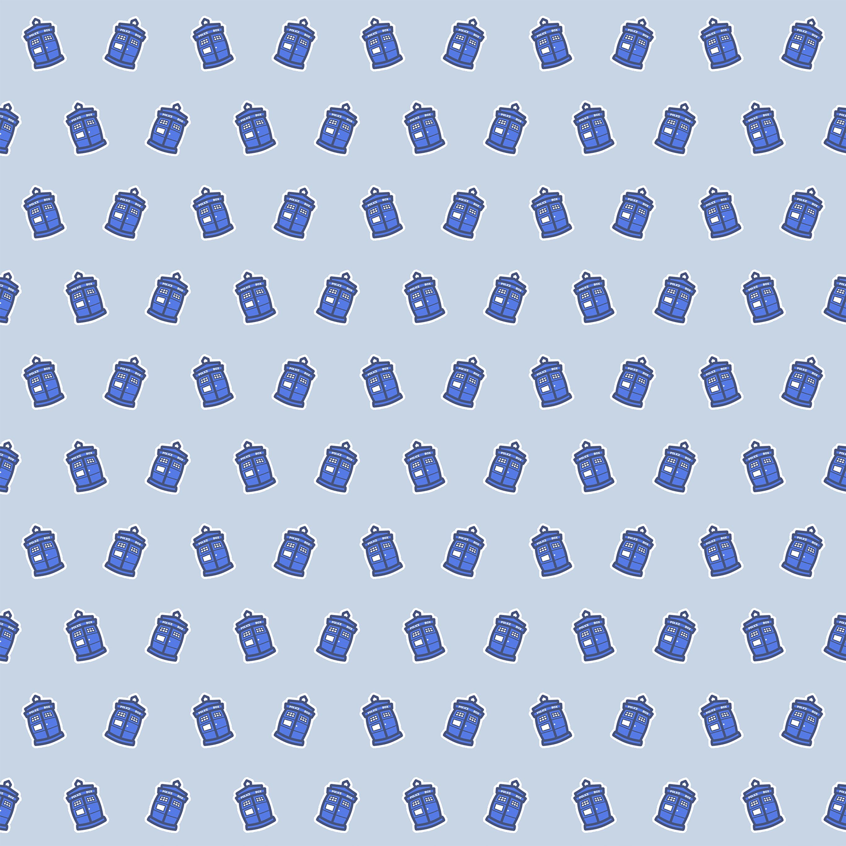Cute Police Box Pattern Art